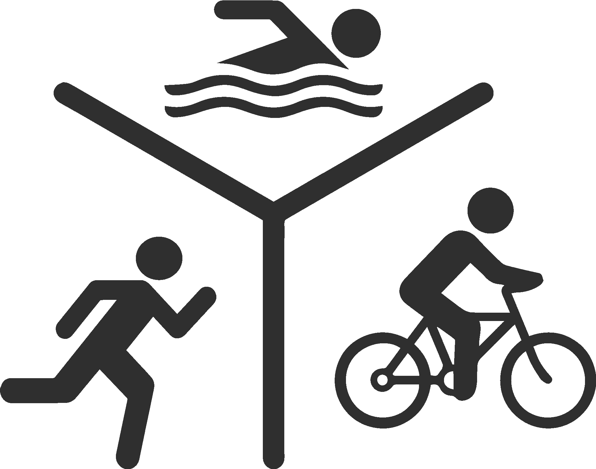 Triathlon Silhouette Logo