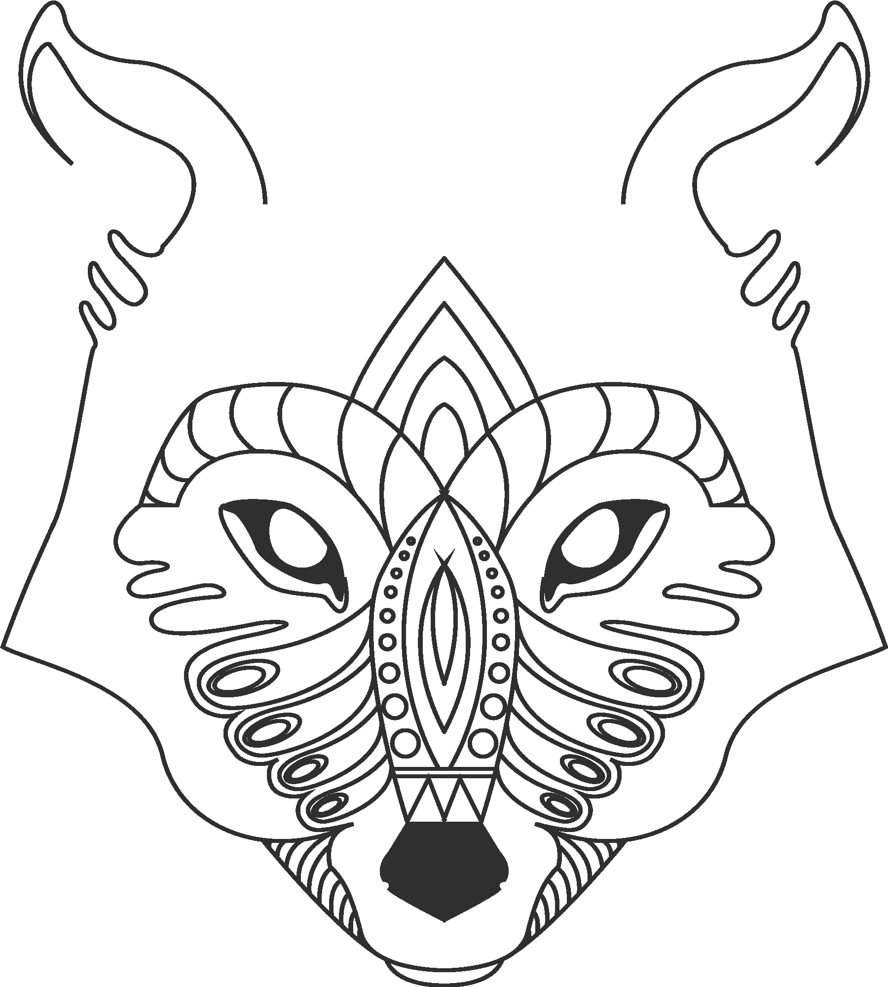 Mandala Fox Head