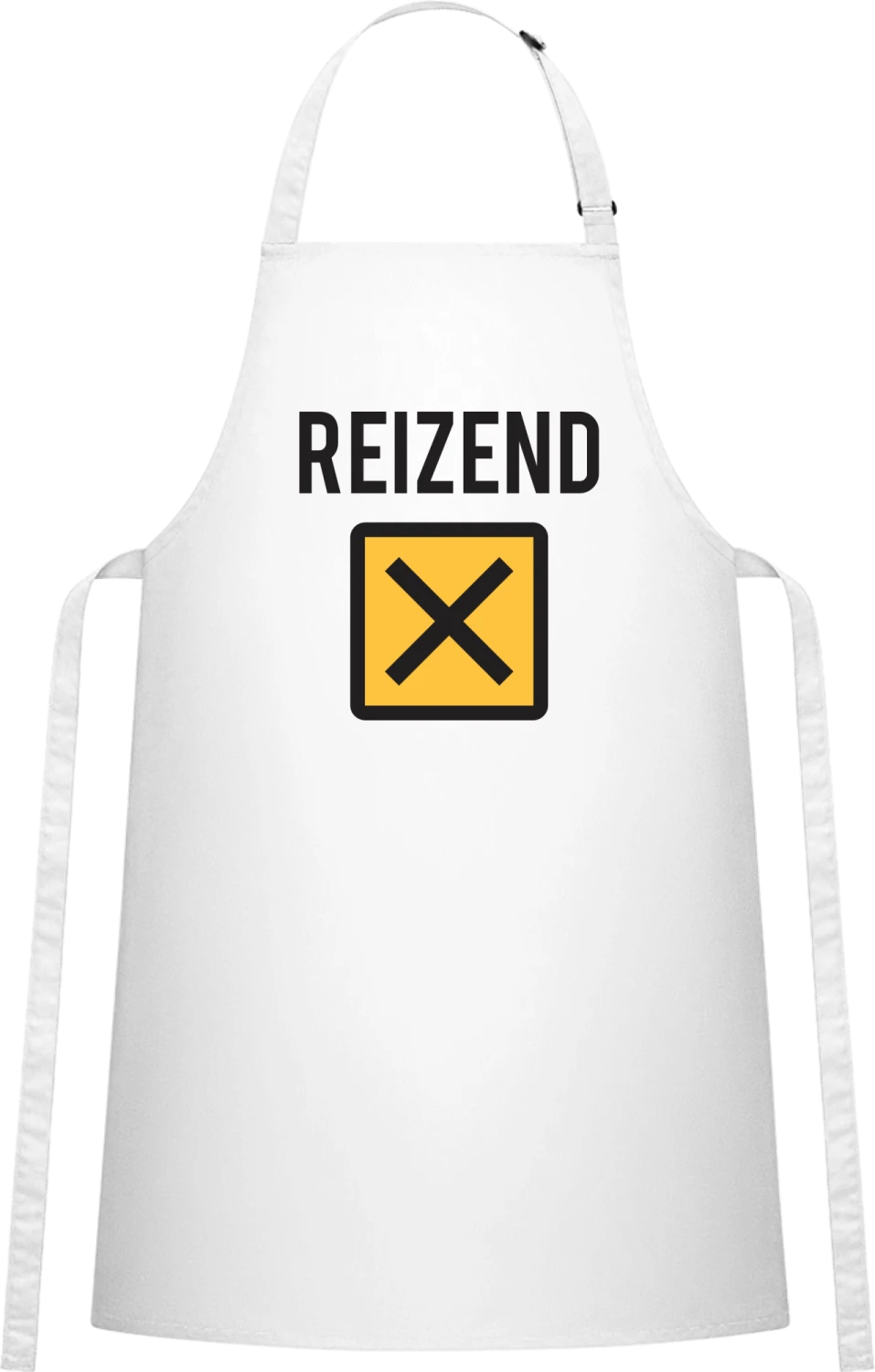 Reizend Warnzeichen - White Cotton Bib Apron - Front