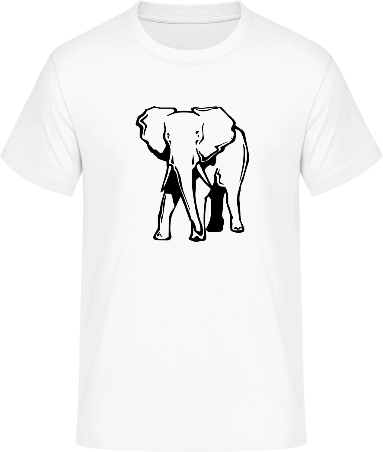Elephant Outline - Front_Weiß