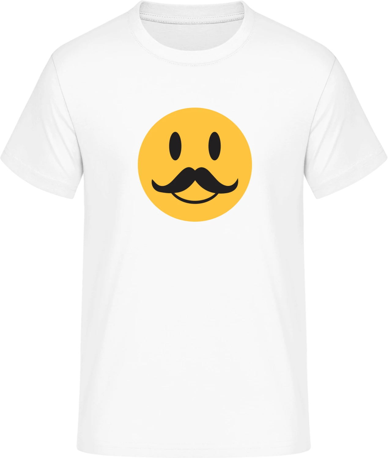 Mustache Smiley - Front_Weiß