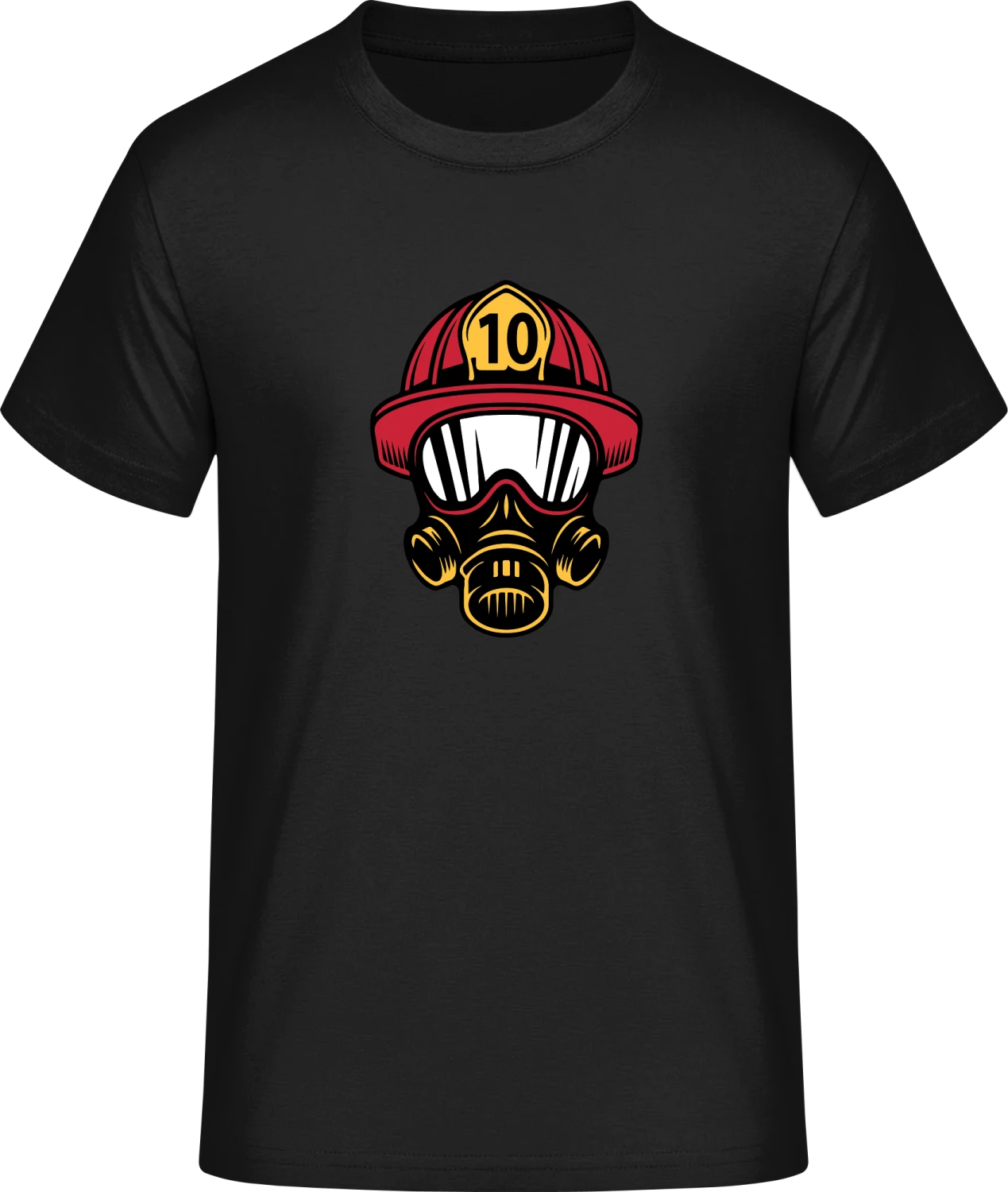 Firefighter Colored Mask - Front_Schwarz