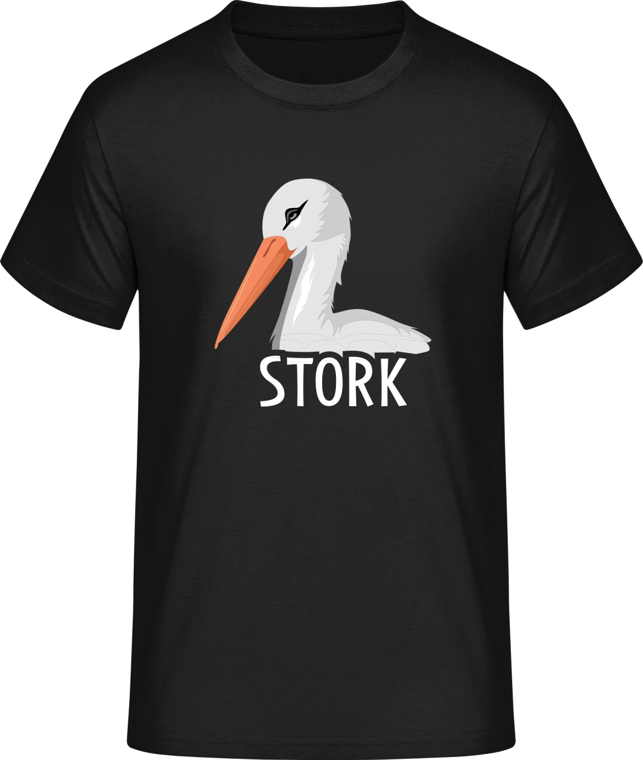 Stork Illustration - Front_Schwarz