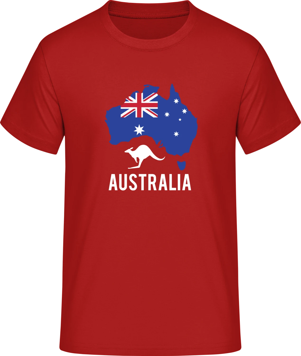 Australia - Red #E190 T-Shirt - Front