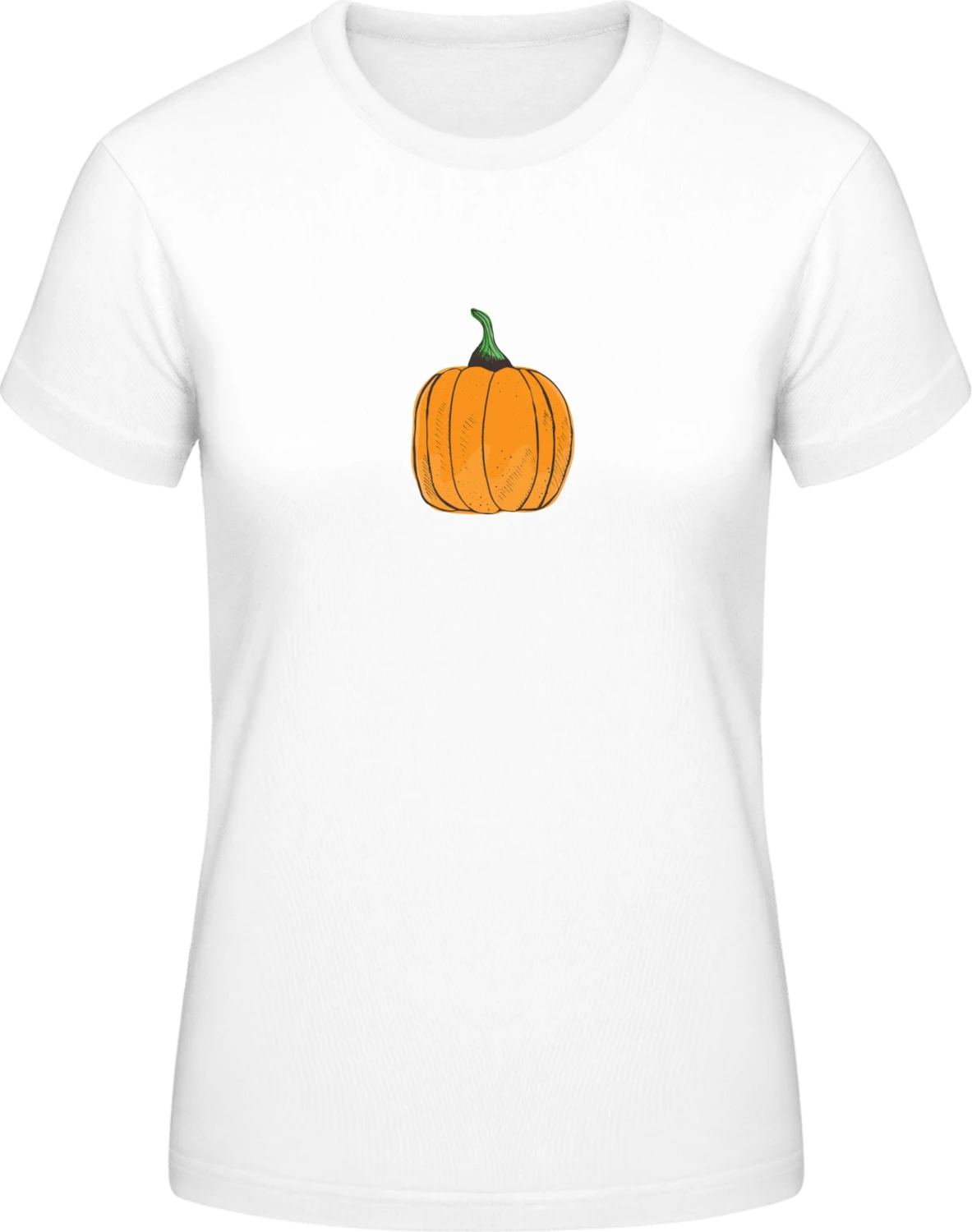 Big Pumpkin - White #E190 women T-Shirt - Front