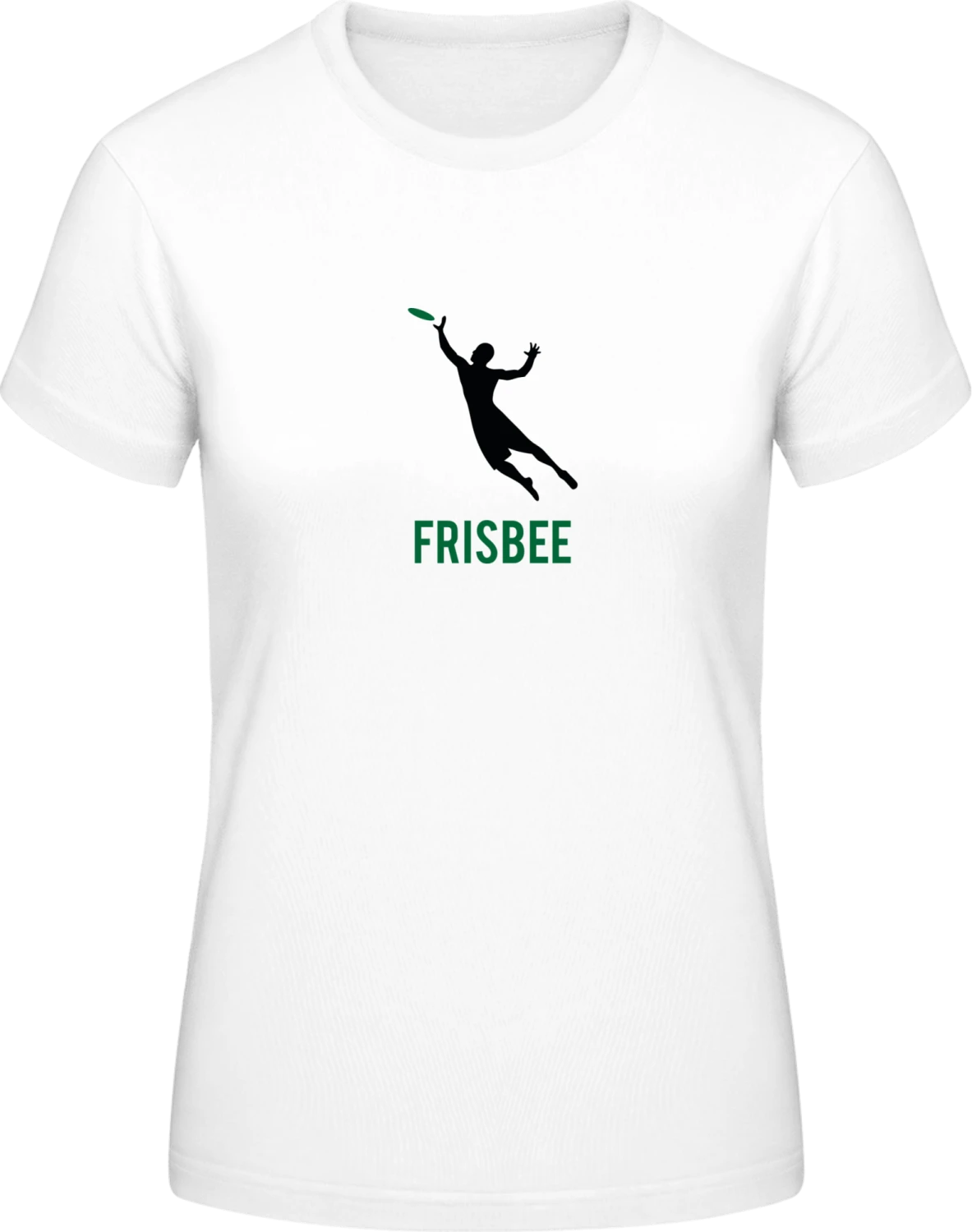 Frisbee - White #E190 women T-Shirt - Front