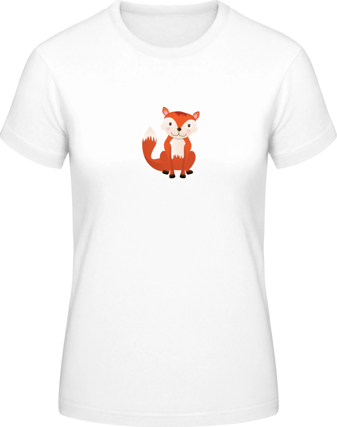 Fox - White #E190 women T-Shirt - Front