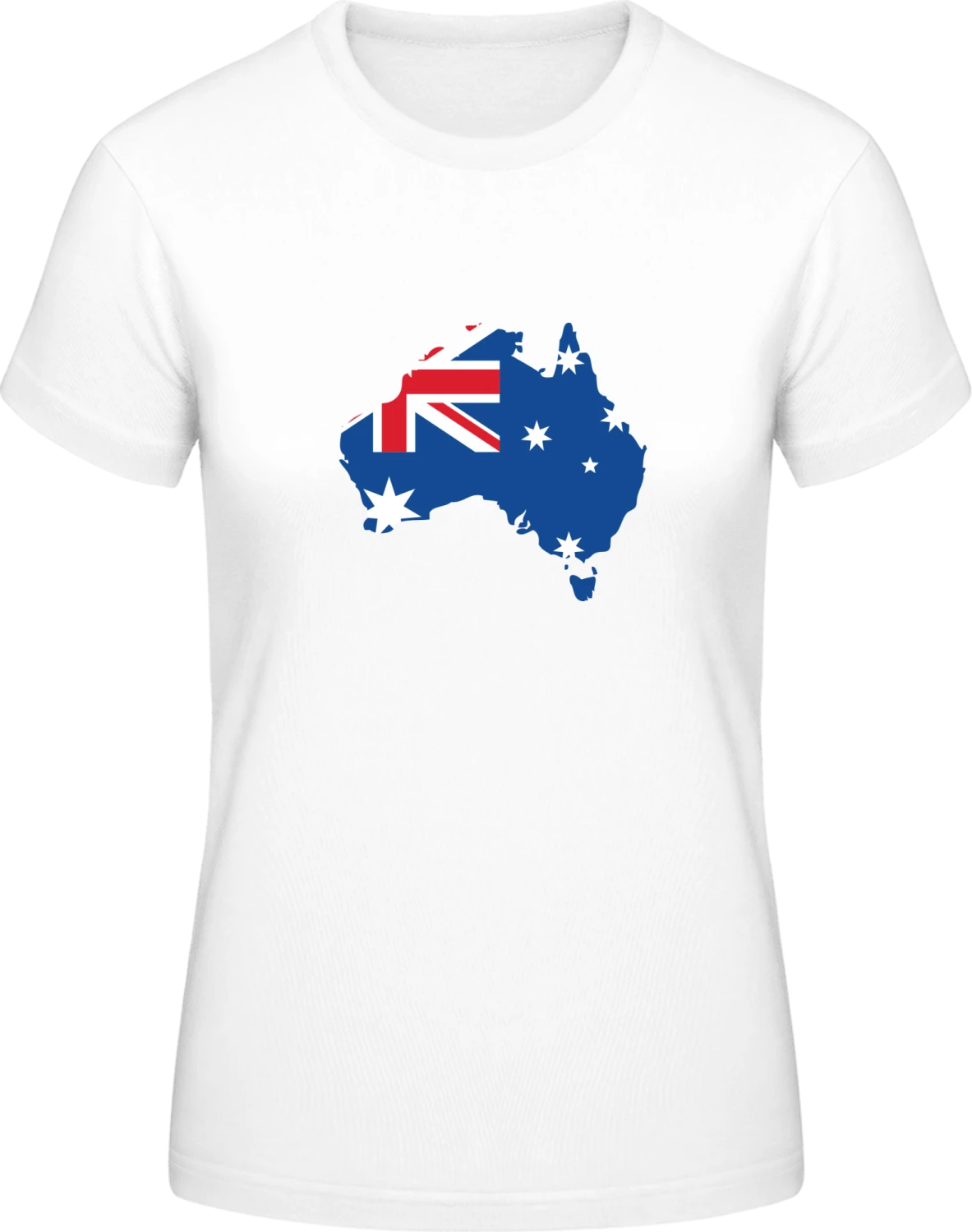 Australian Map - White #E190 women T-Shirt - Front