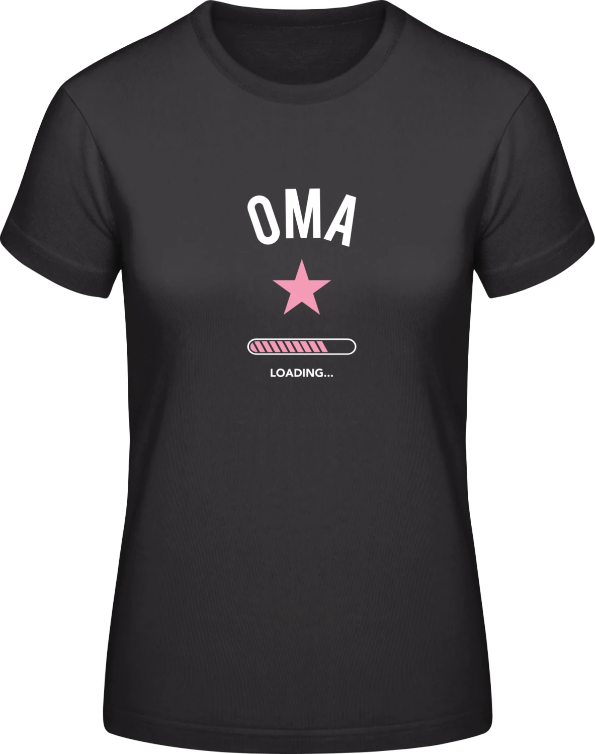 Werdende Oma Loading - Black #E190 women T-Shirt - Front