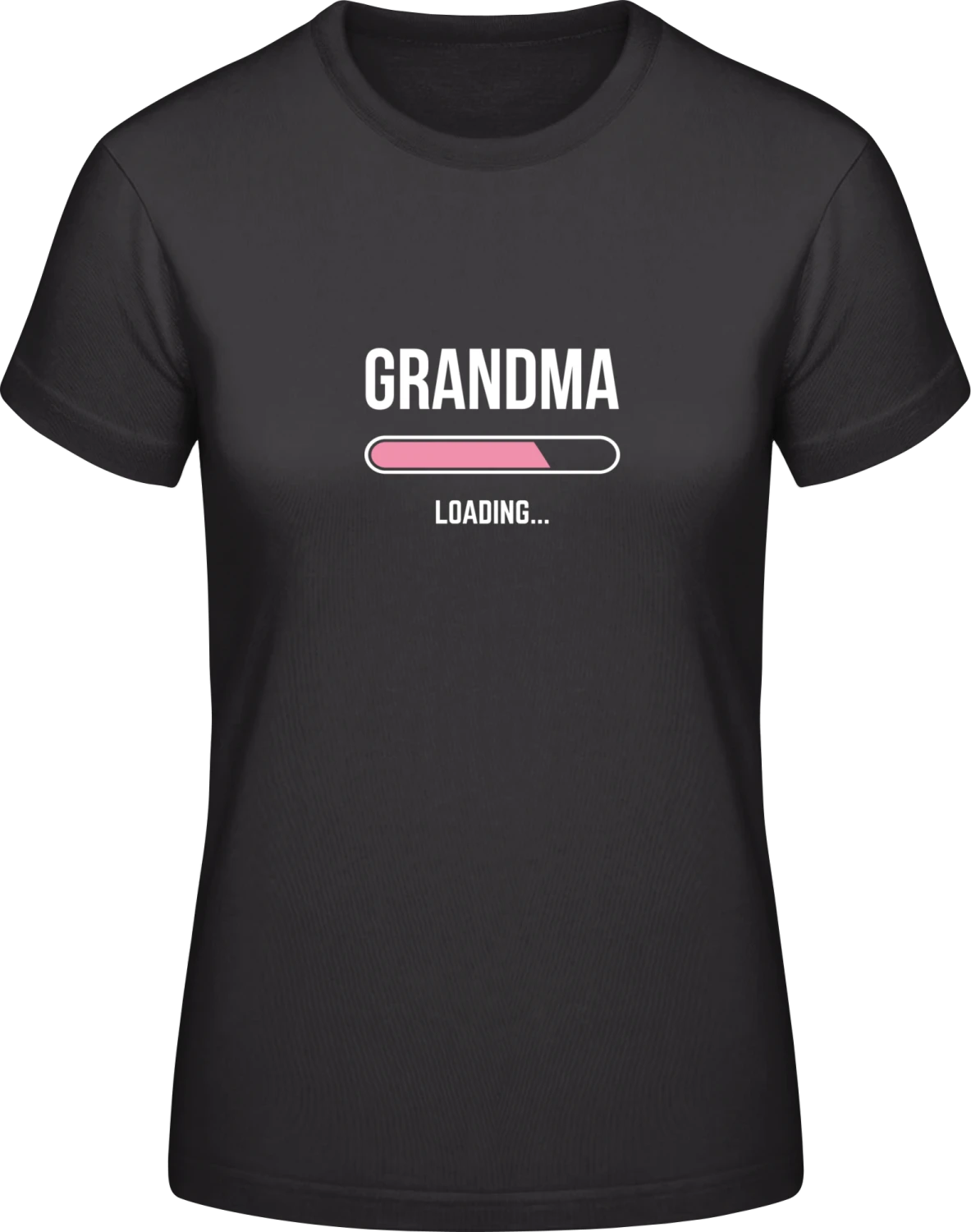 Grandma loading - Black #E190 women T-Shirt - Front