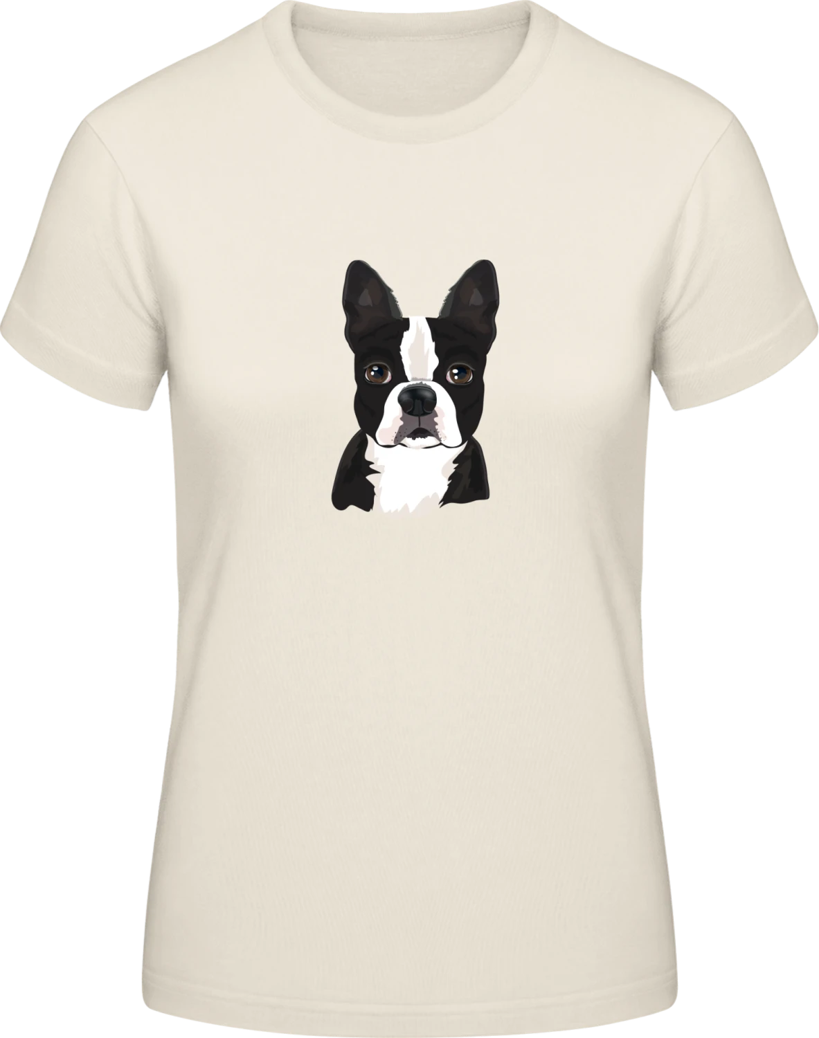 Boston Terrier Head Realistic - Front_Natural