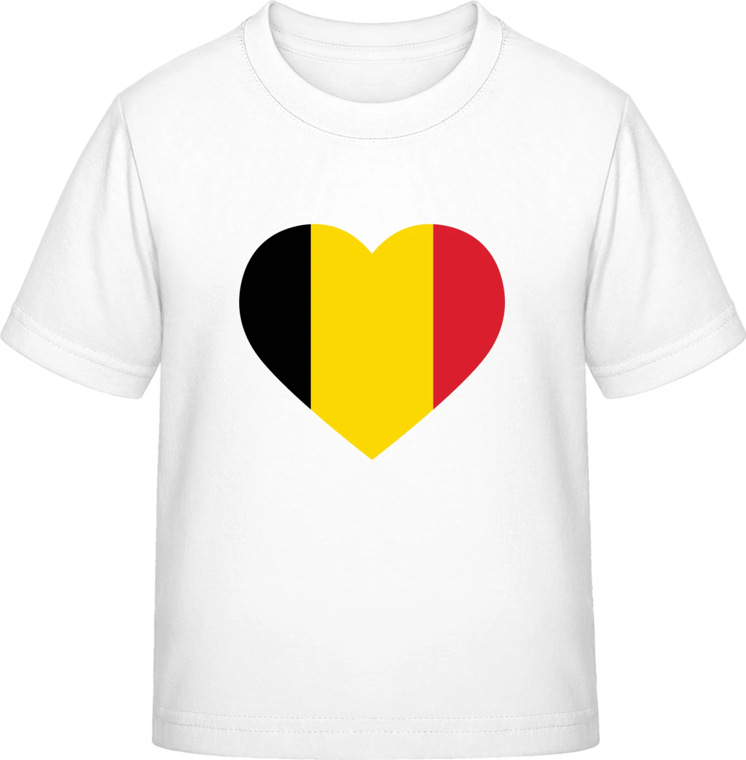 Belgium Heart - White Exact 190 Kids - Front