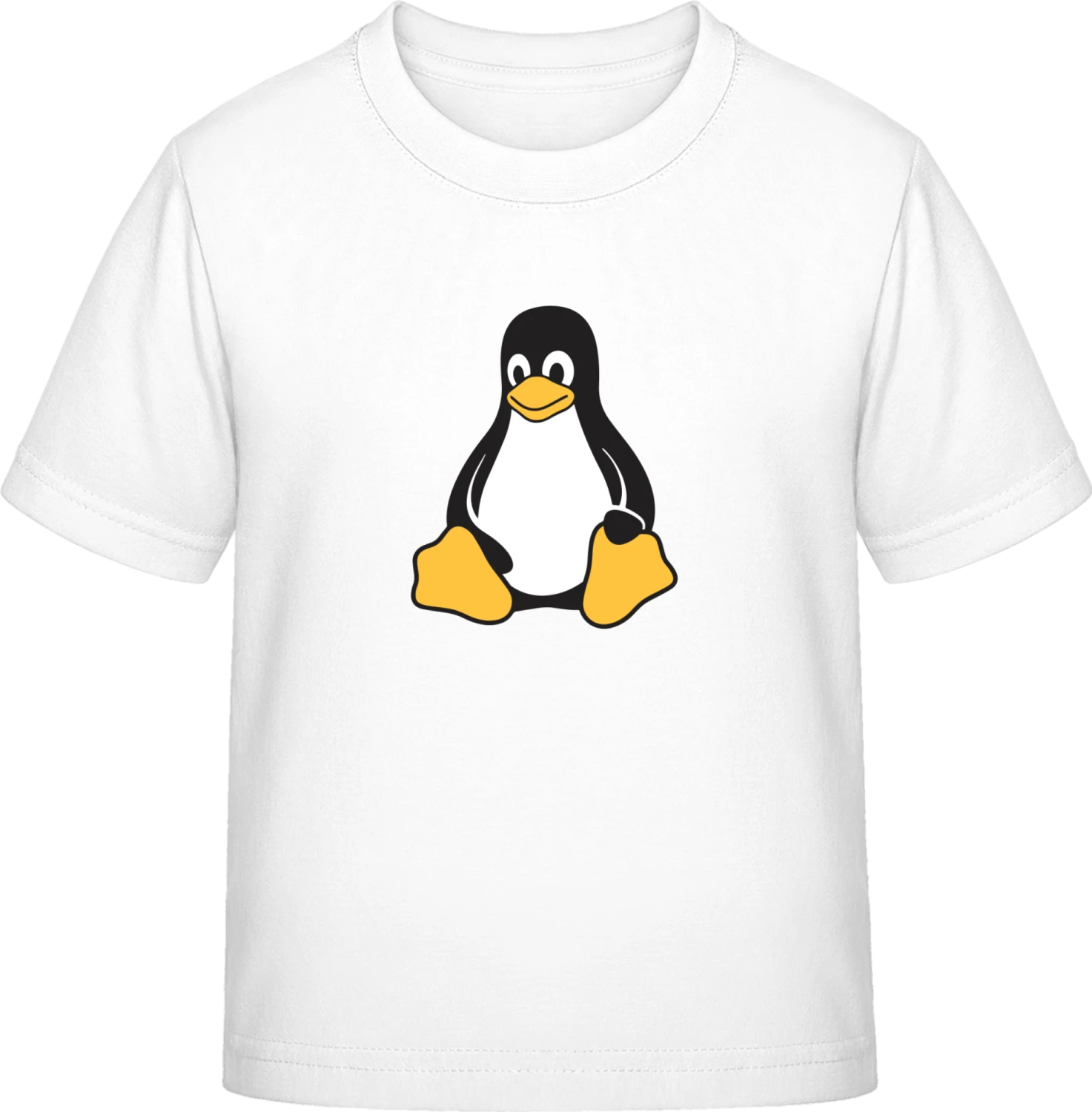 Linux Penguin - White Exact 190 Kids - Front