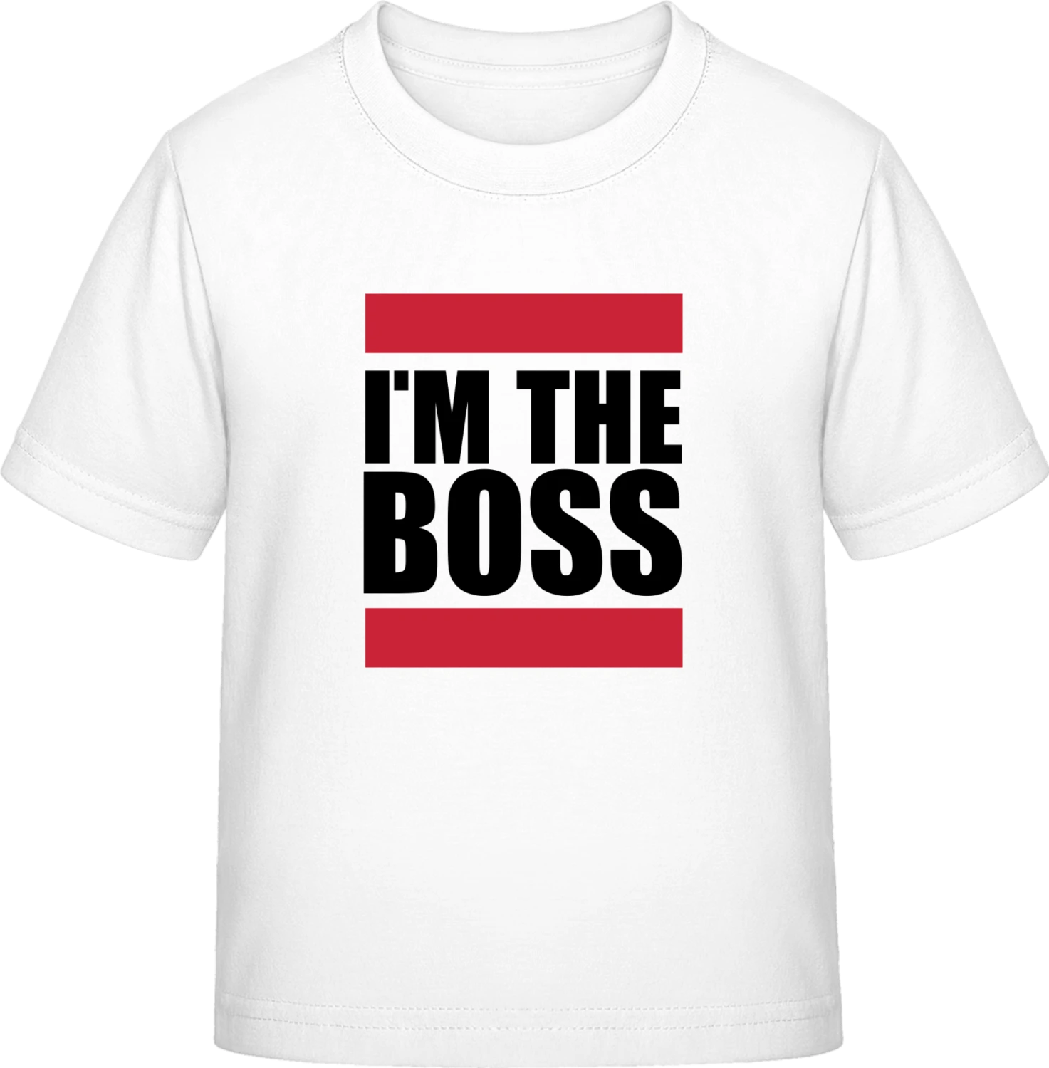 I'm The Boss Logo - White Exact 190 Kids - Front