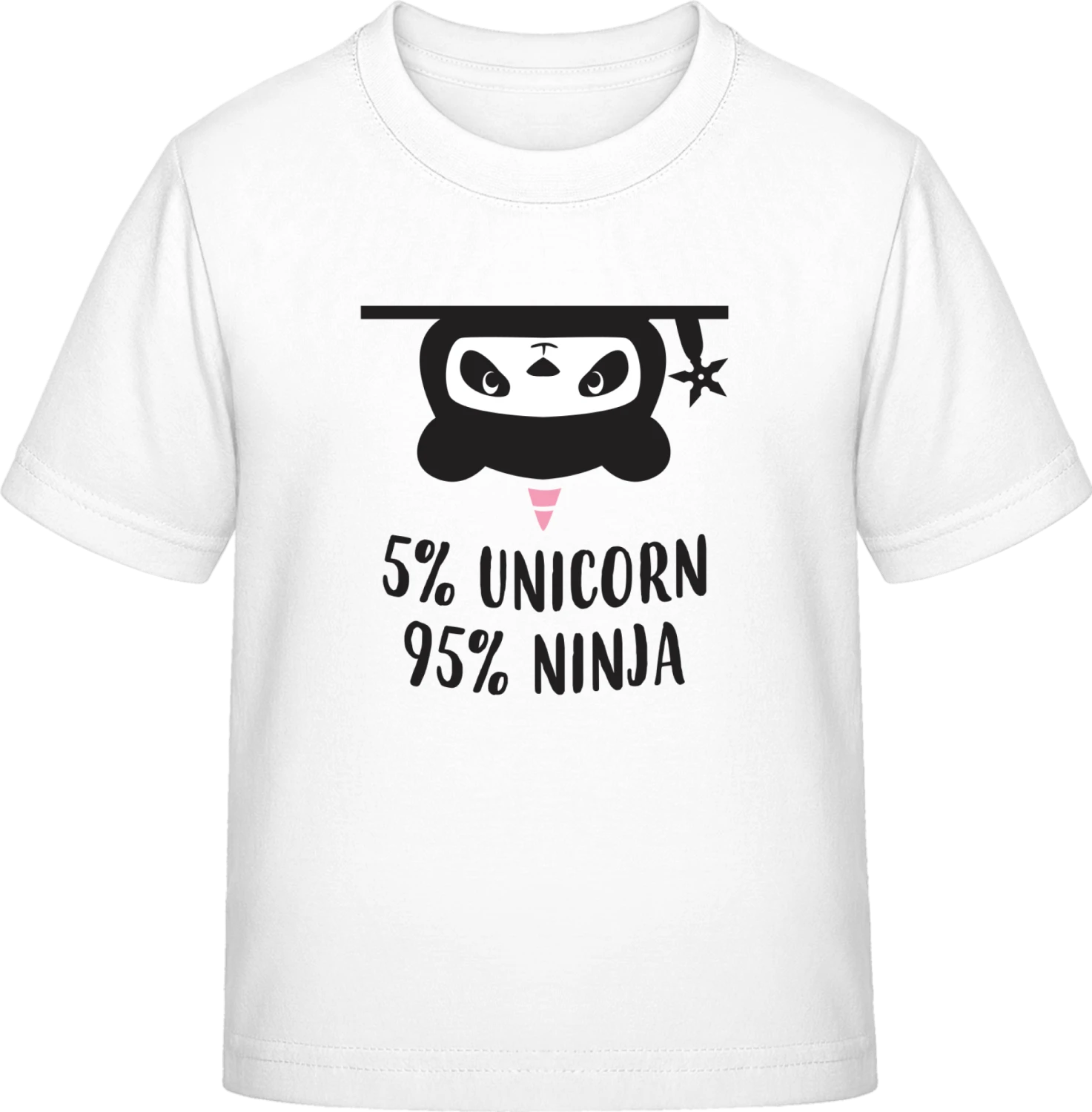 Unicorn Ninja Panda - White Exact 190 Kids - Front