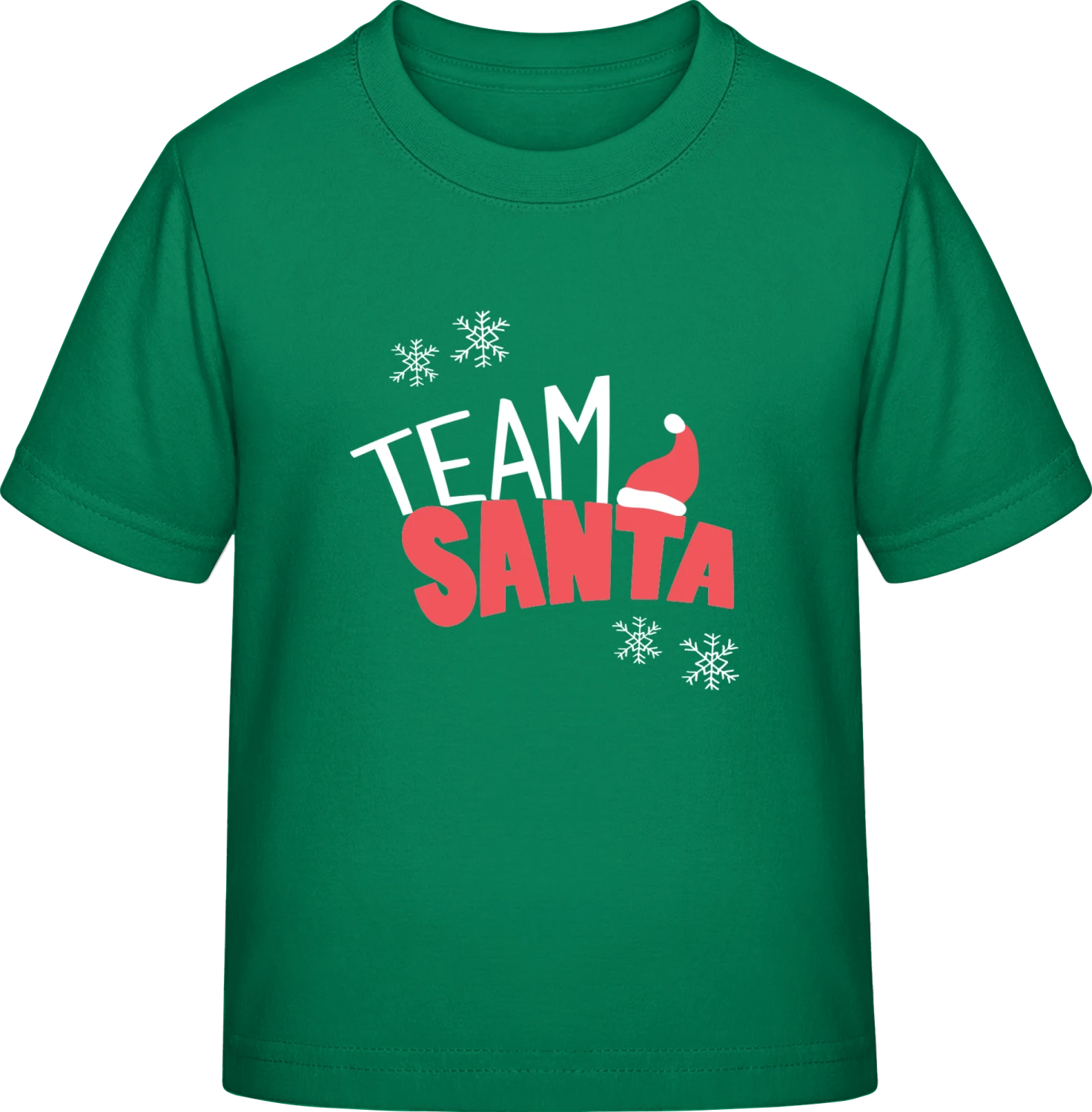 Team Santa Logo - Kelly Green Exact 190 Kids - Front