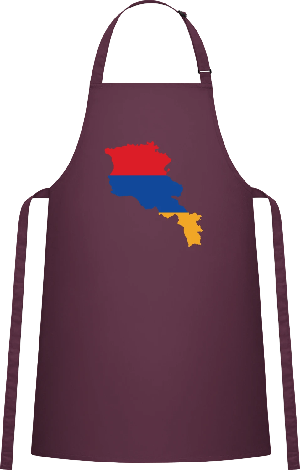 Armenia Flag - Aubergine Cotton Bib Apron - Front