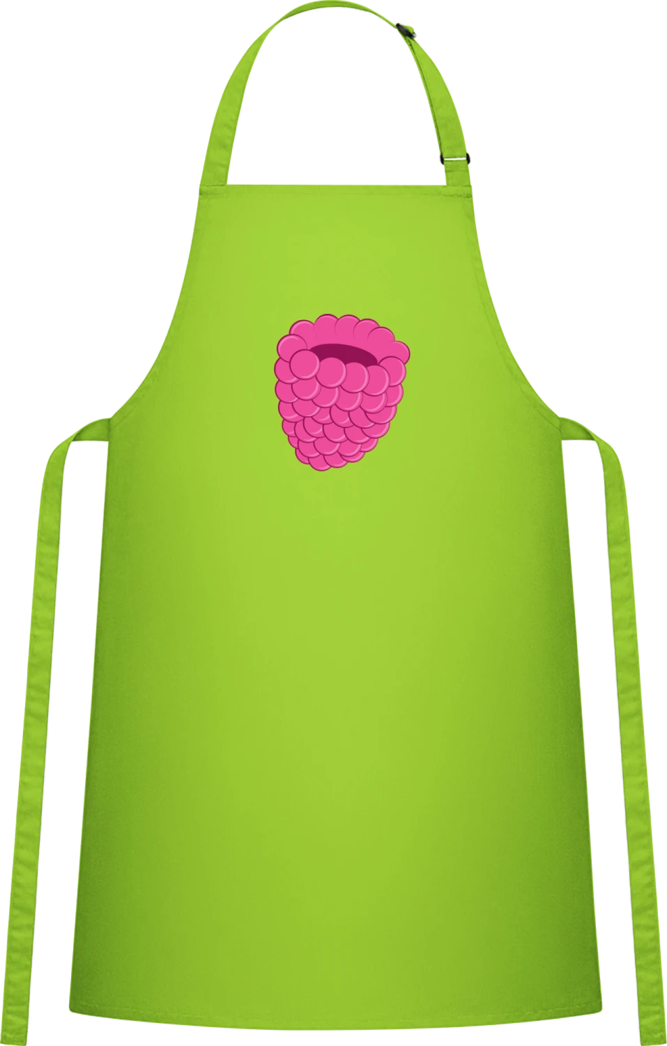 Raspberry - Lime Cotton Bib Apron - Front