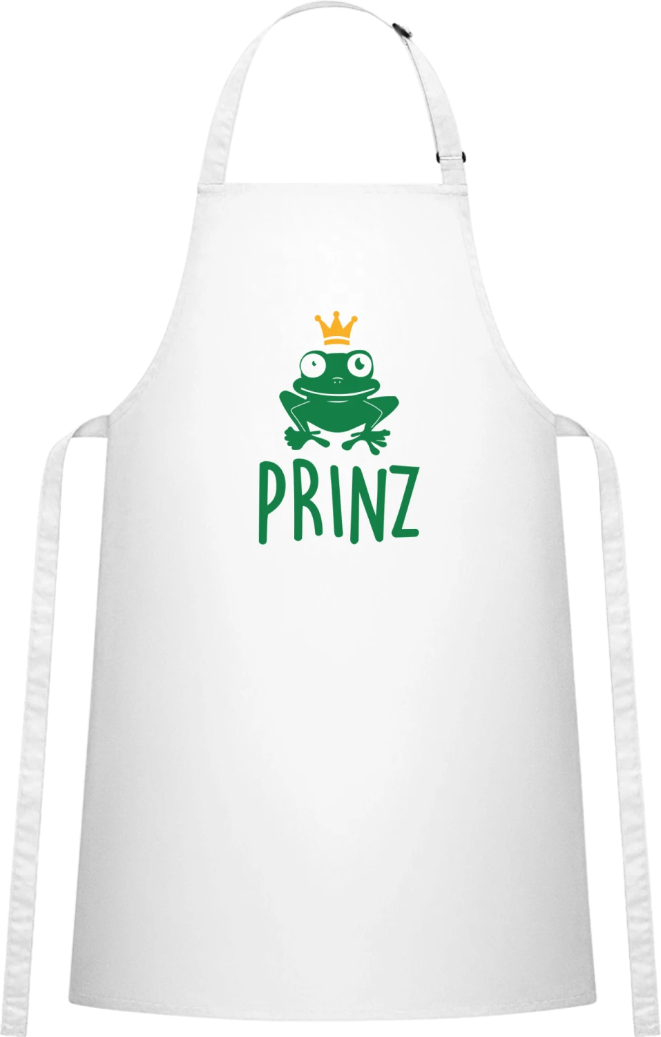 Frosch Prinz - White Cotton Bib Apron - Front