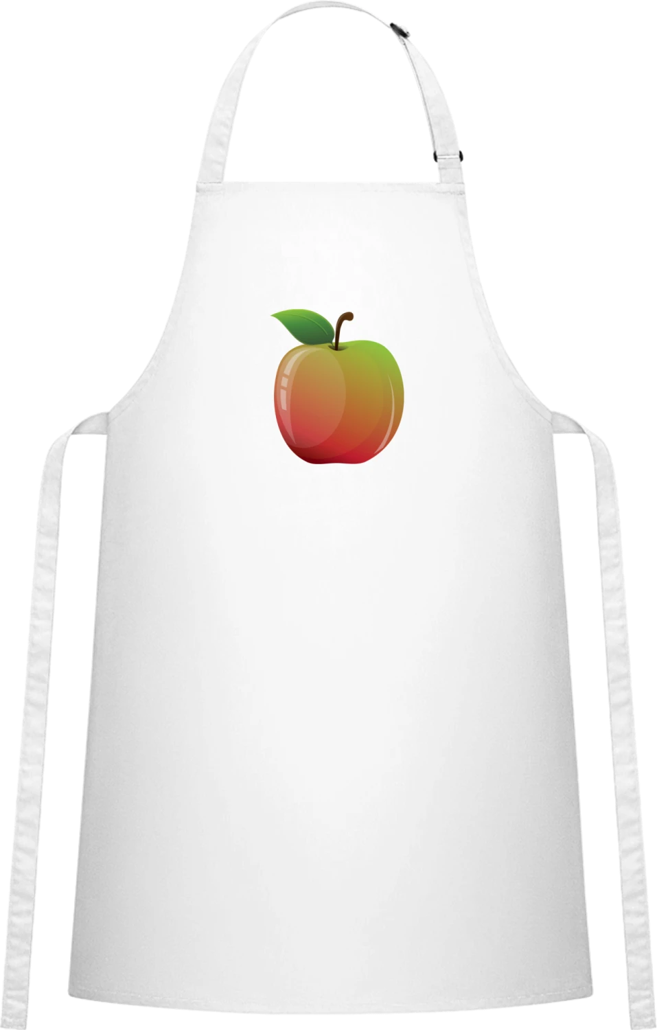 Apple - White Cotton Bib Apron - Front