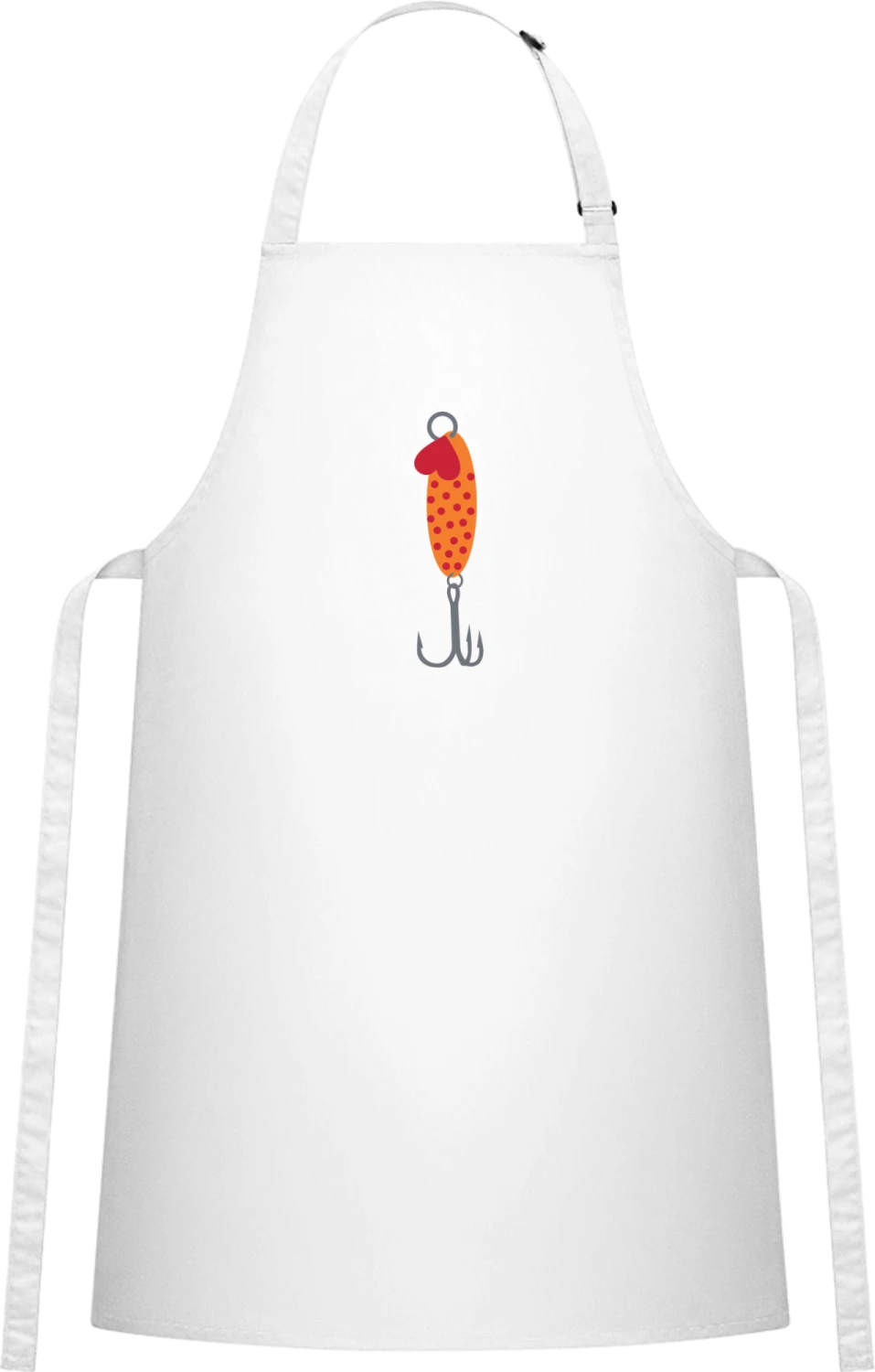 Spinner - White Cotton Bib Apron - Front