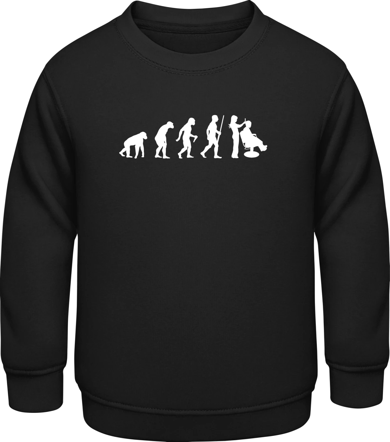 Hairdresser Evolution - Black AWDis Sweat kids - Front