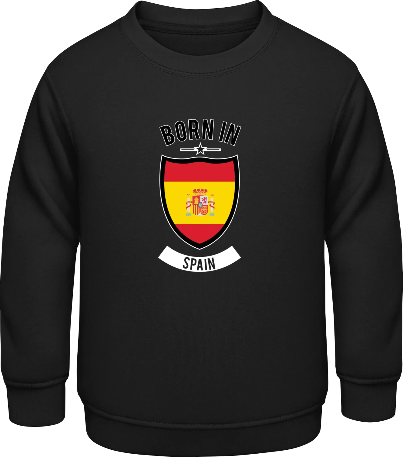 Born in Spain - Black AWDis Sweat kids - Front