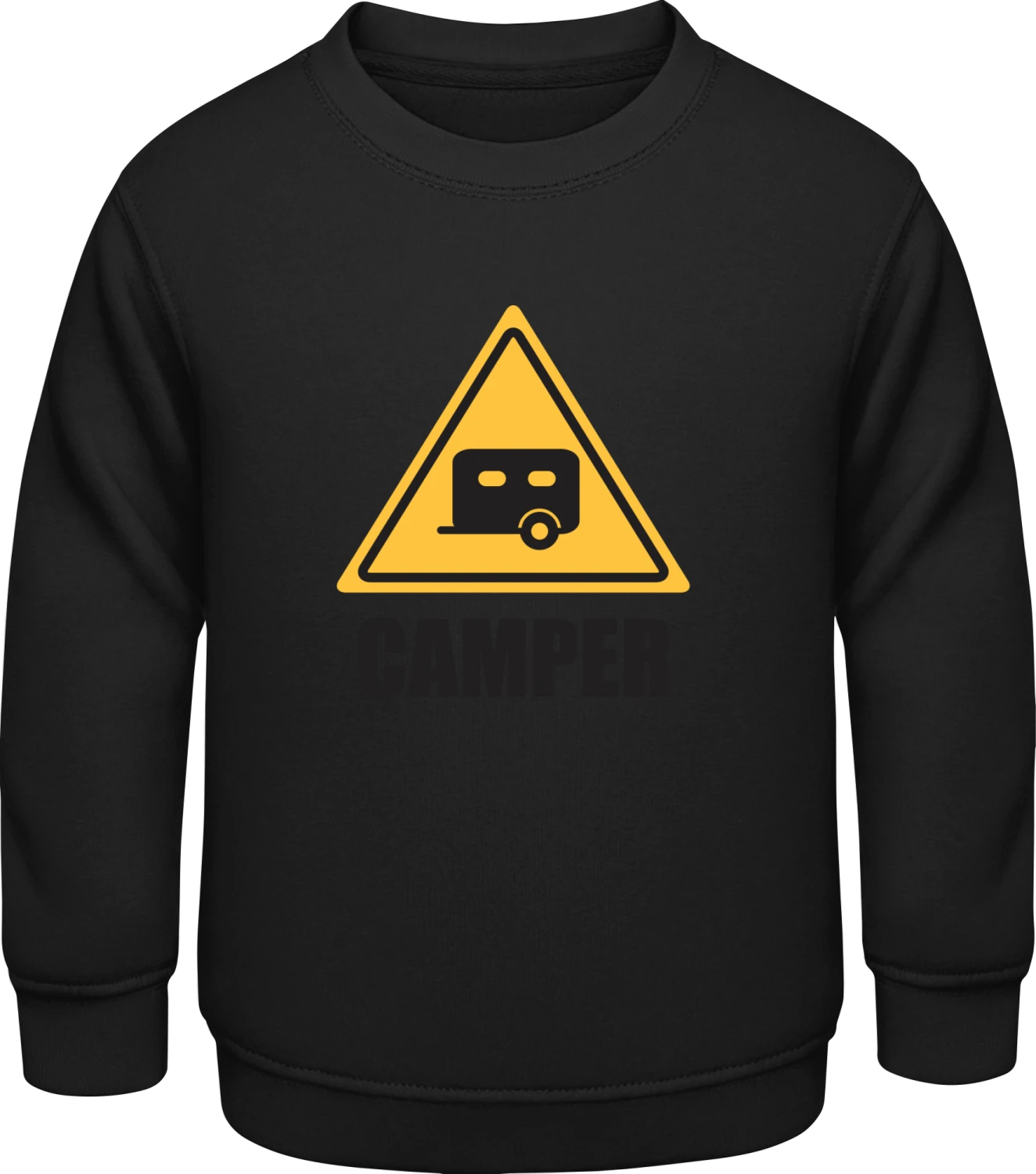 Camper Warning - Black AWDis Sweat kids - Front