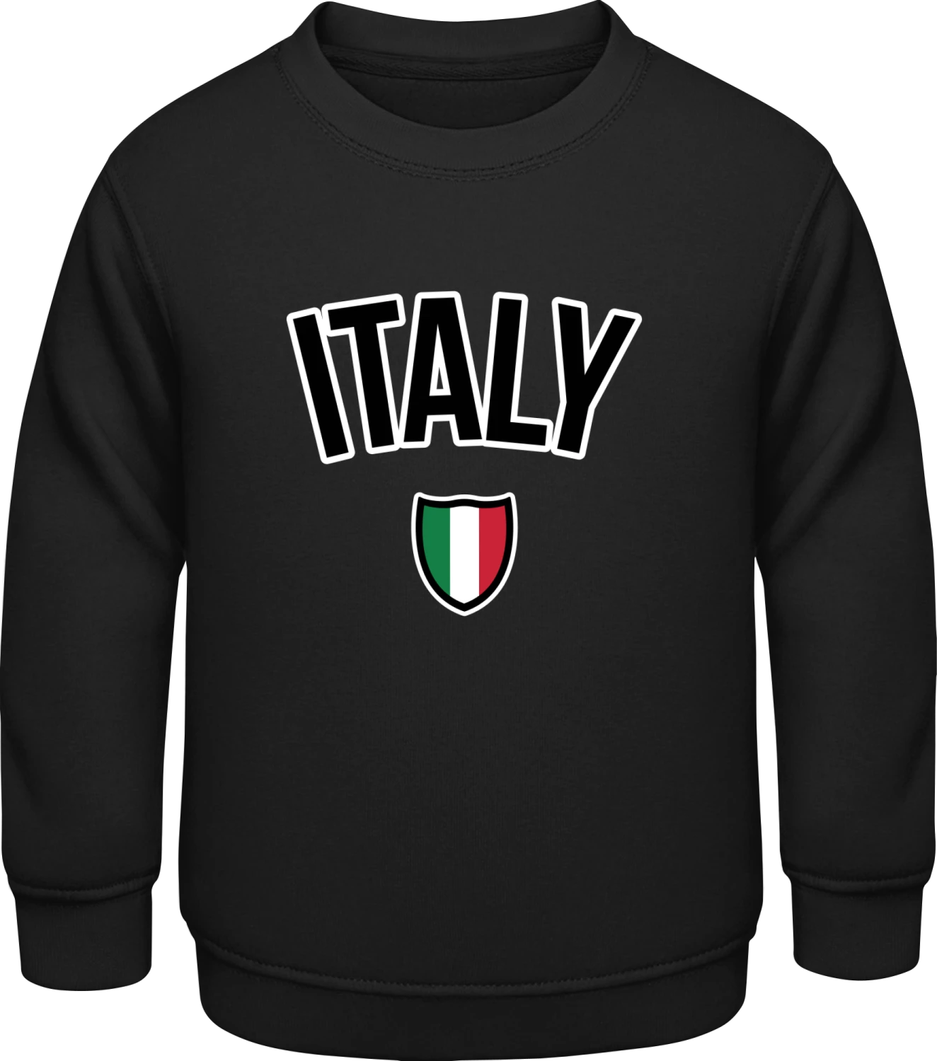 ITALY Football Fan - Black AWDis Sweat kids - Front