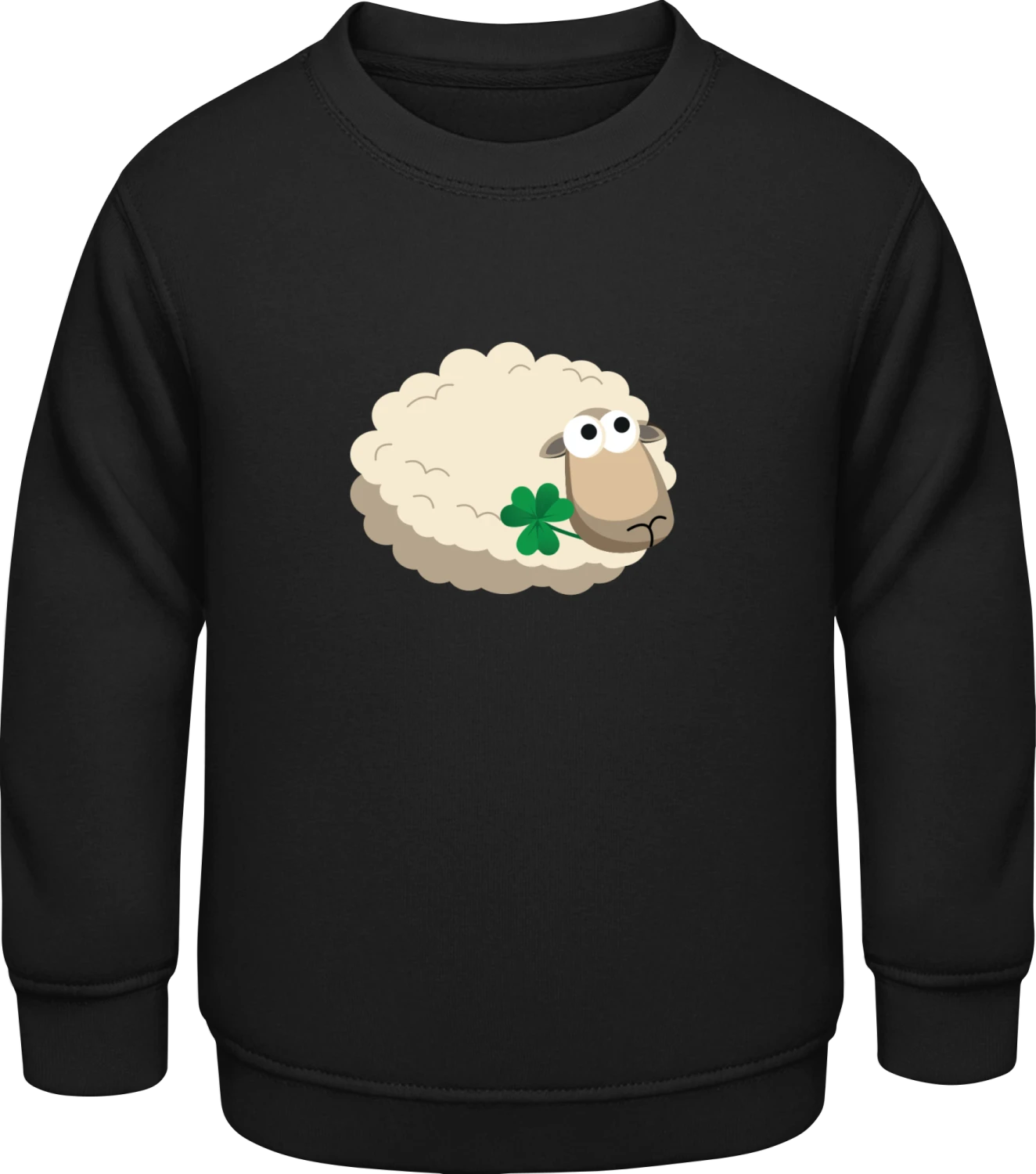 Lucky Sheep - Black AWDis Sweat kids - Front