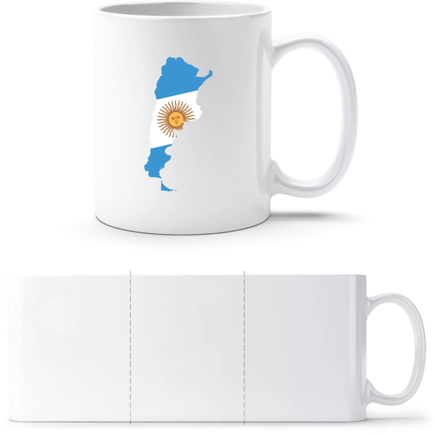 Argentina Map - White White mug - front