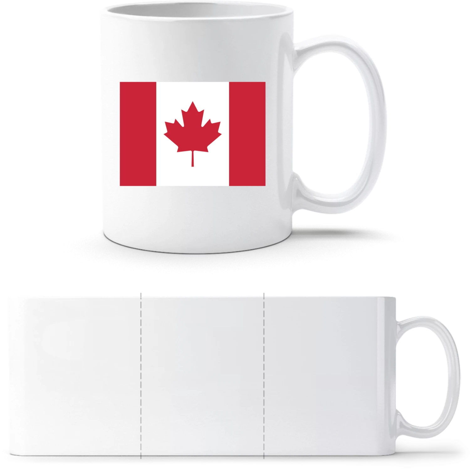 Canada Flag - White White mug - front