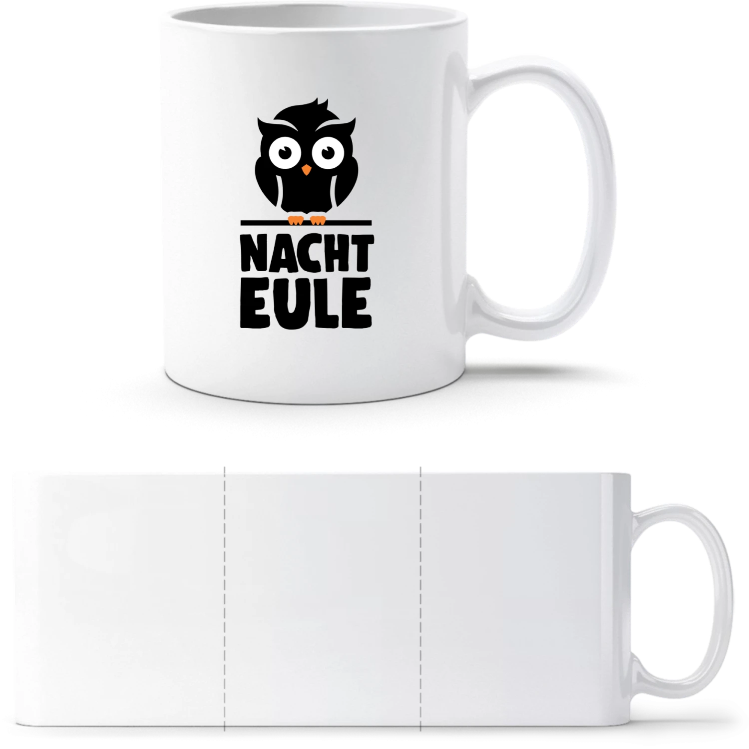 Nacht Eule - White White mug - front