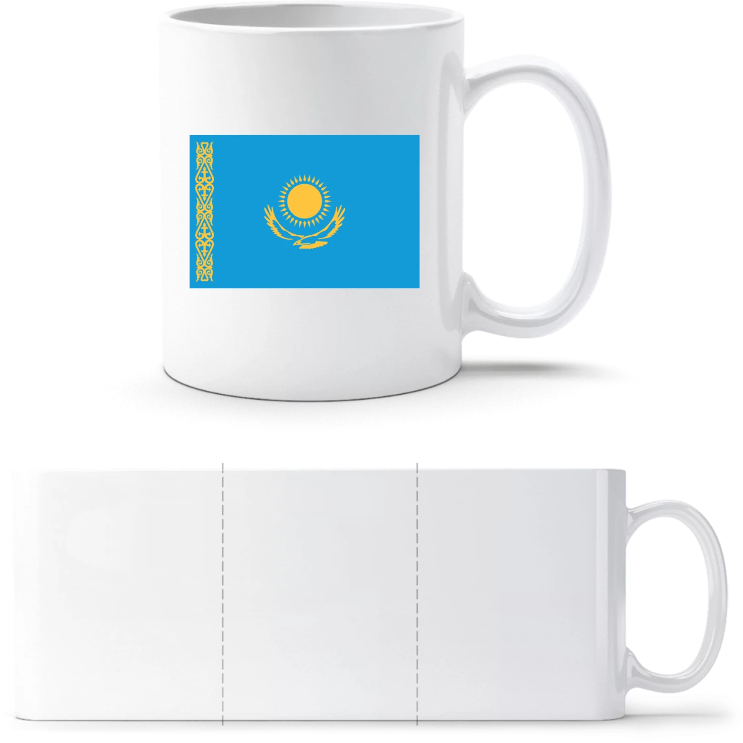 Flag of Kazakhstan - White White mug - front