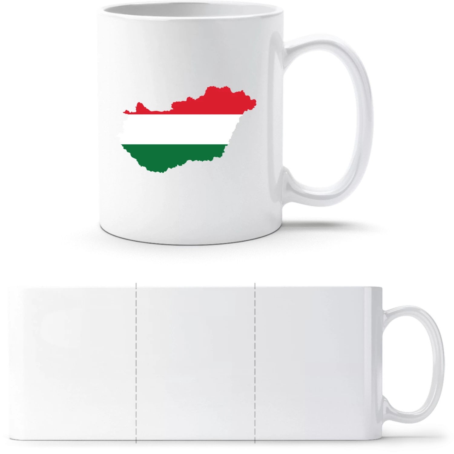 Hungary Map - White White mug - front