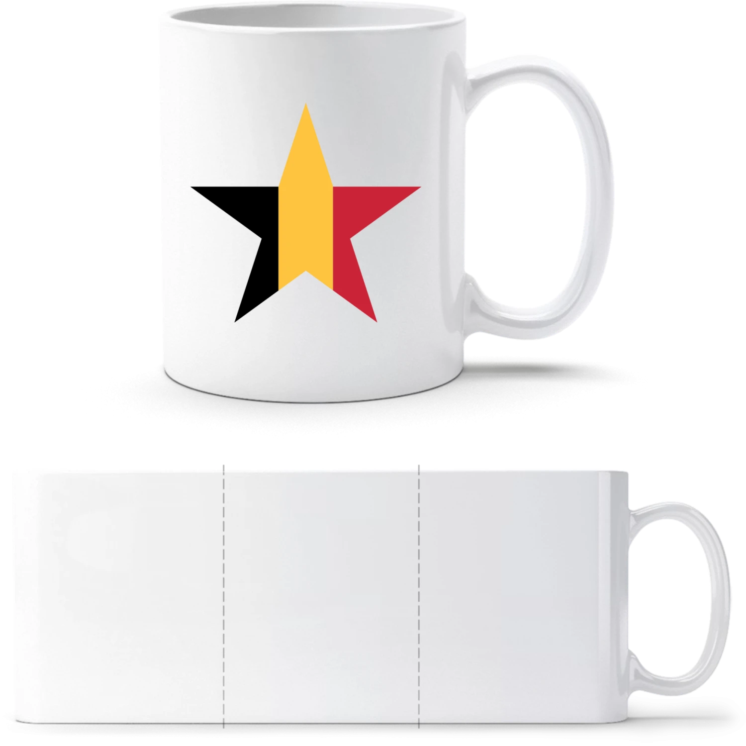 Belgian Star - White White mug - front