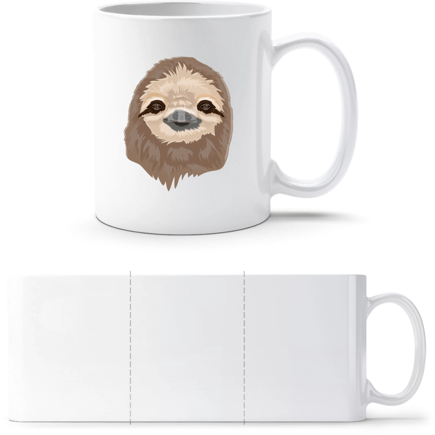 Sloth Head Realistic - White White mug - front