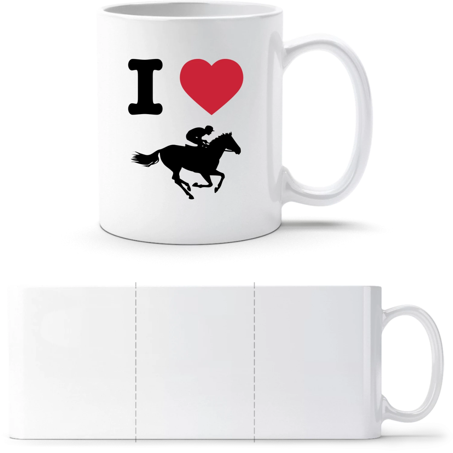 I Heart Horse Races - White White mug - front
