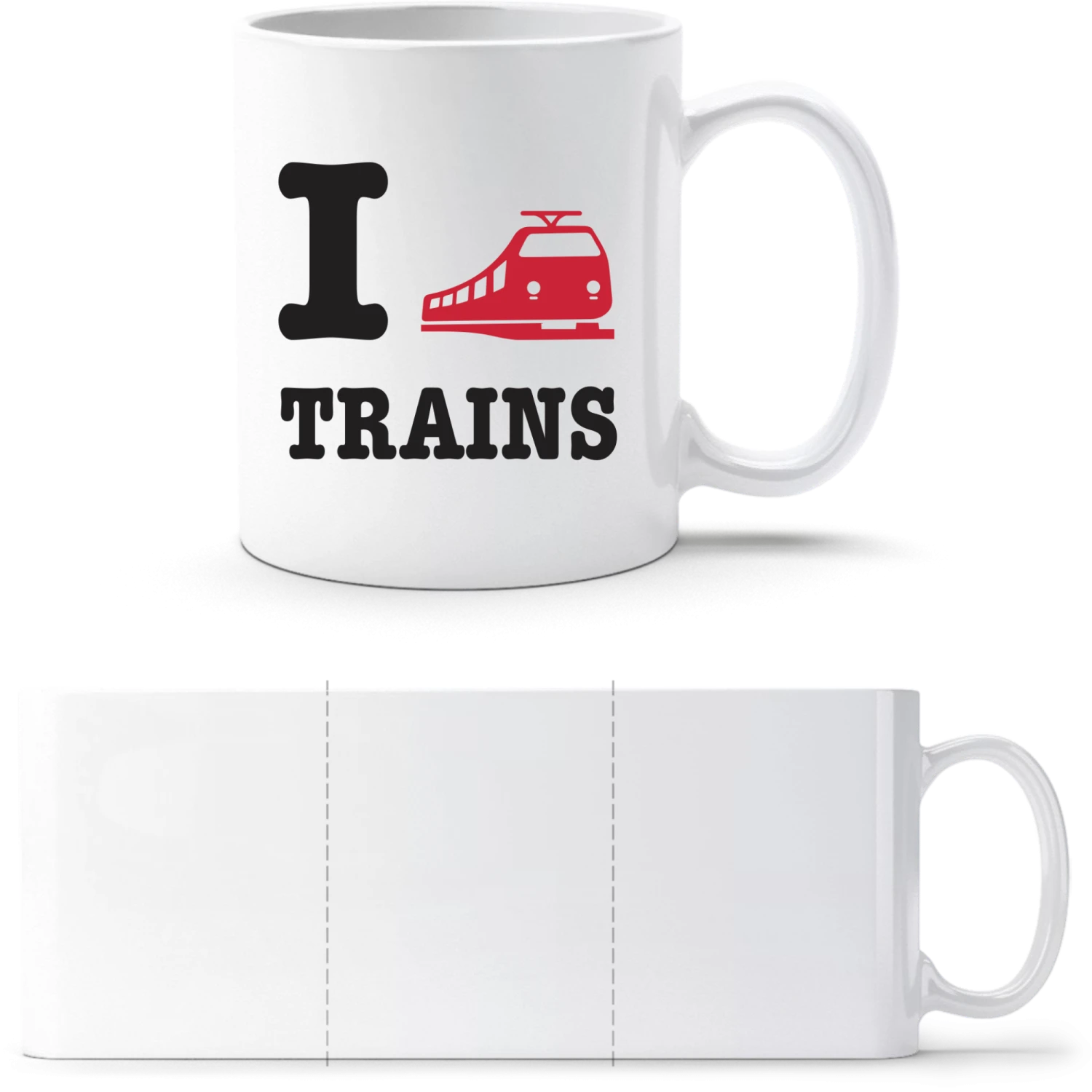 I Love Trains - White White mug - front