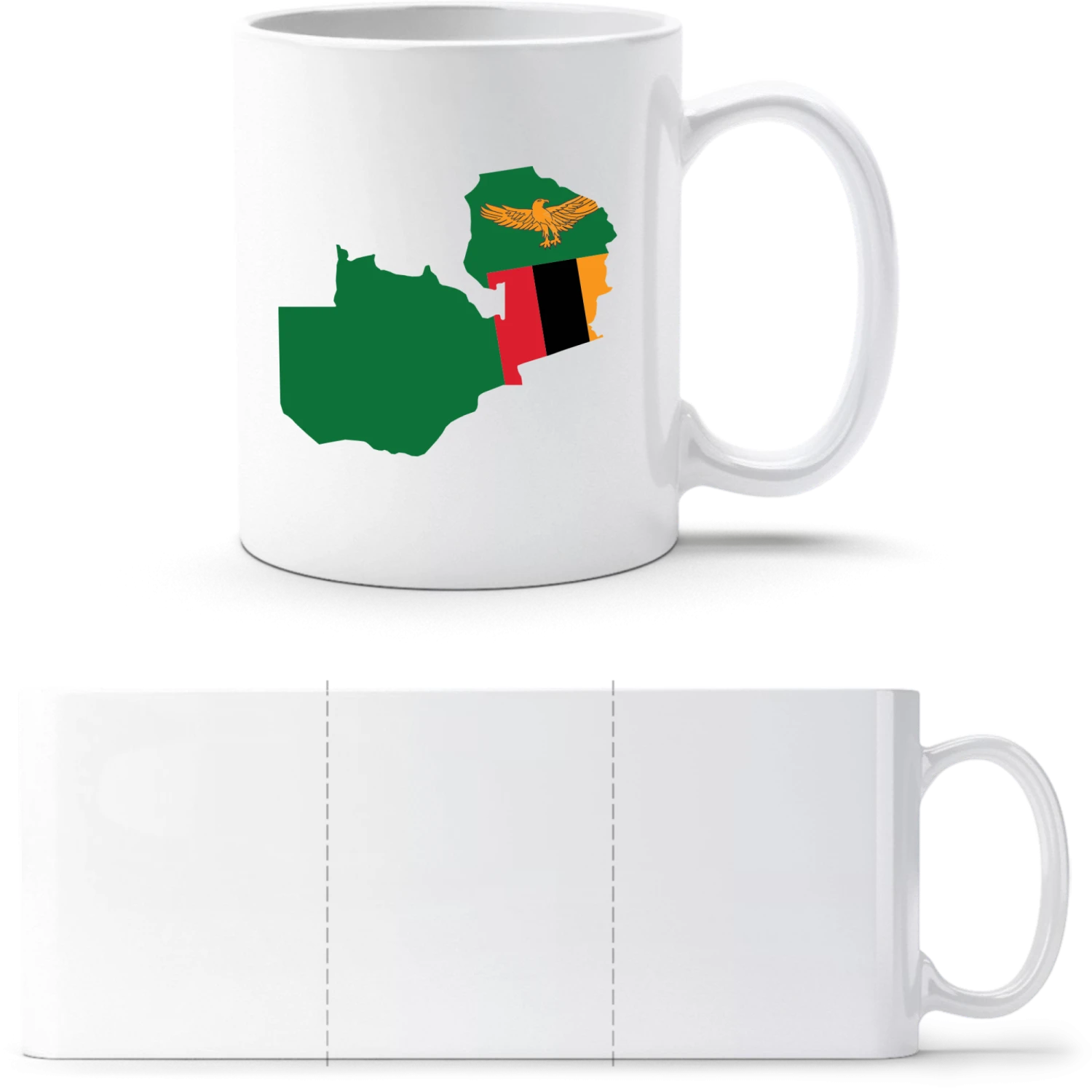Sambia Map - White White mug - front