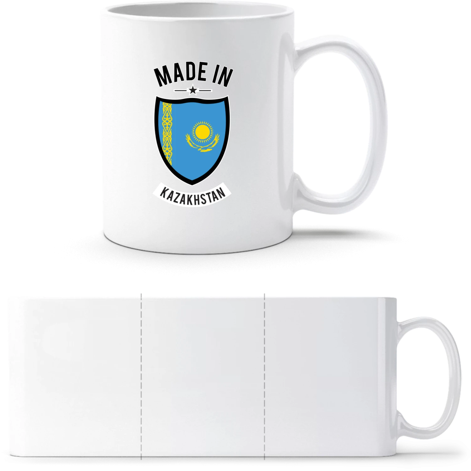 Made in Kazakhstan - White White mug - front
