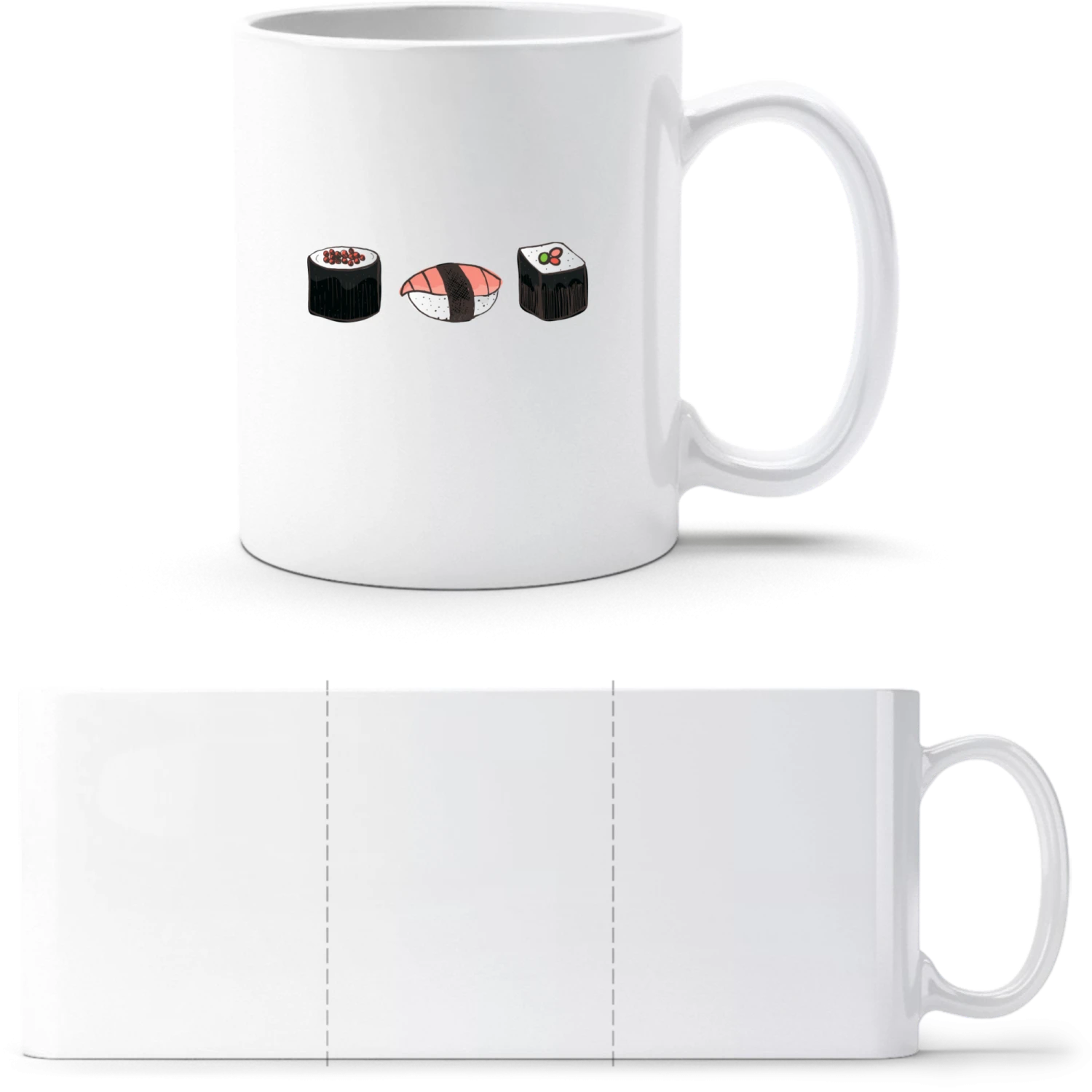 Sushi - White White mug - front