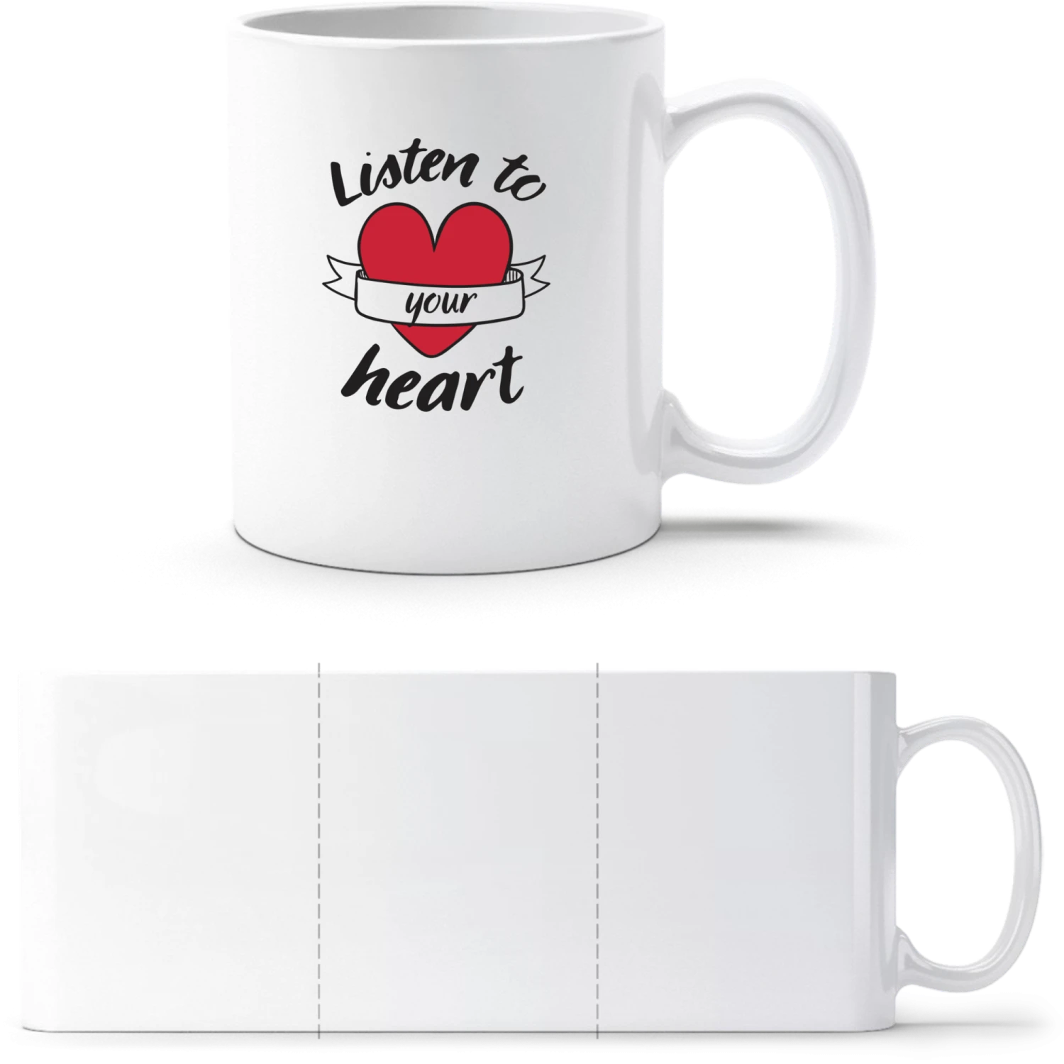 Listen To Your Heart - White White mug - front
