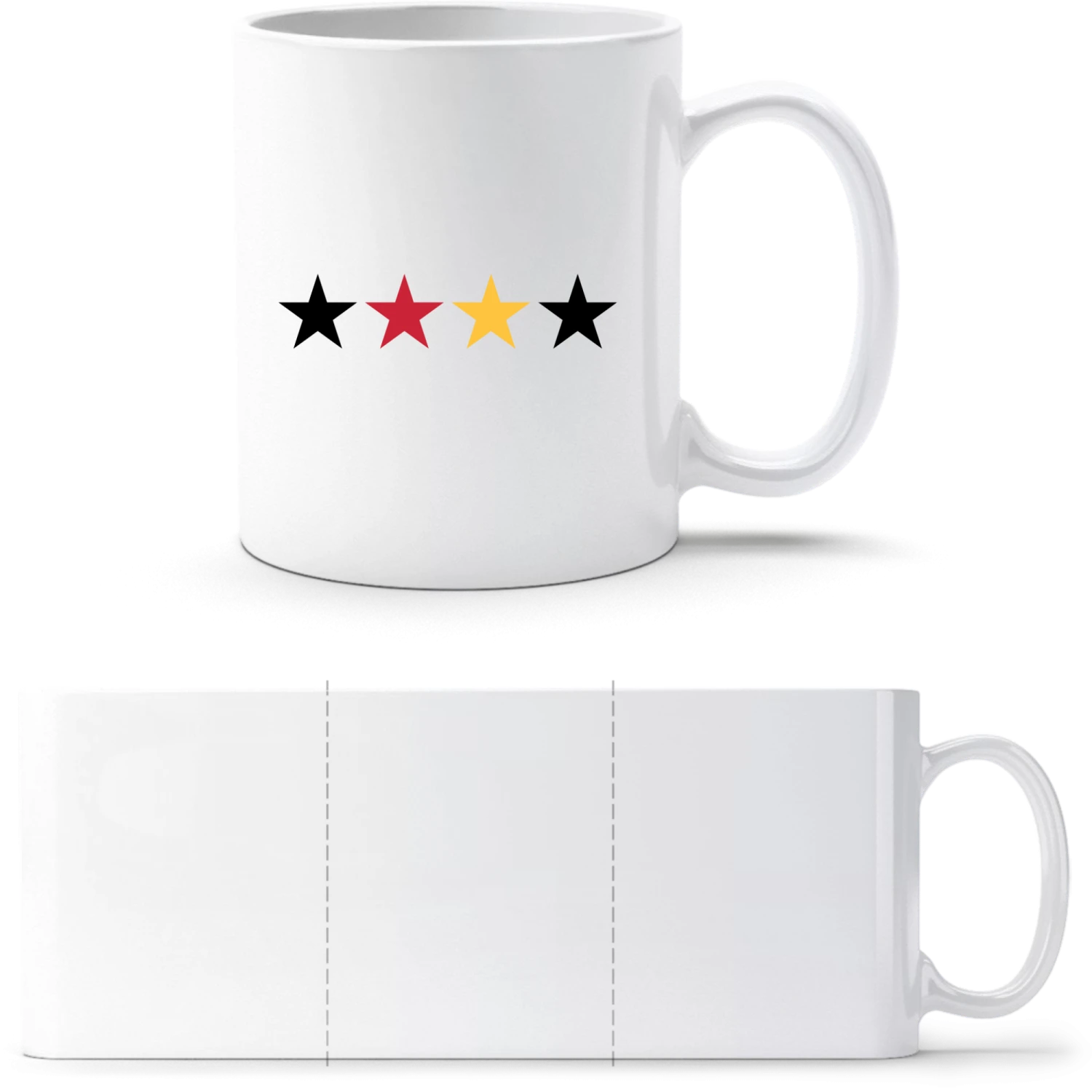 Four German Stars - White White mug - front