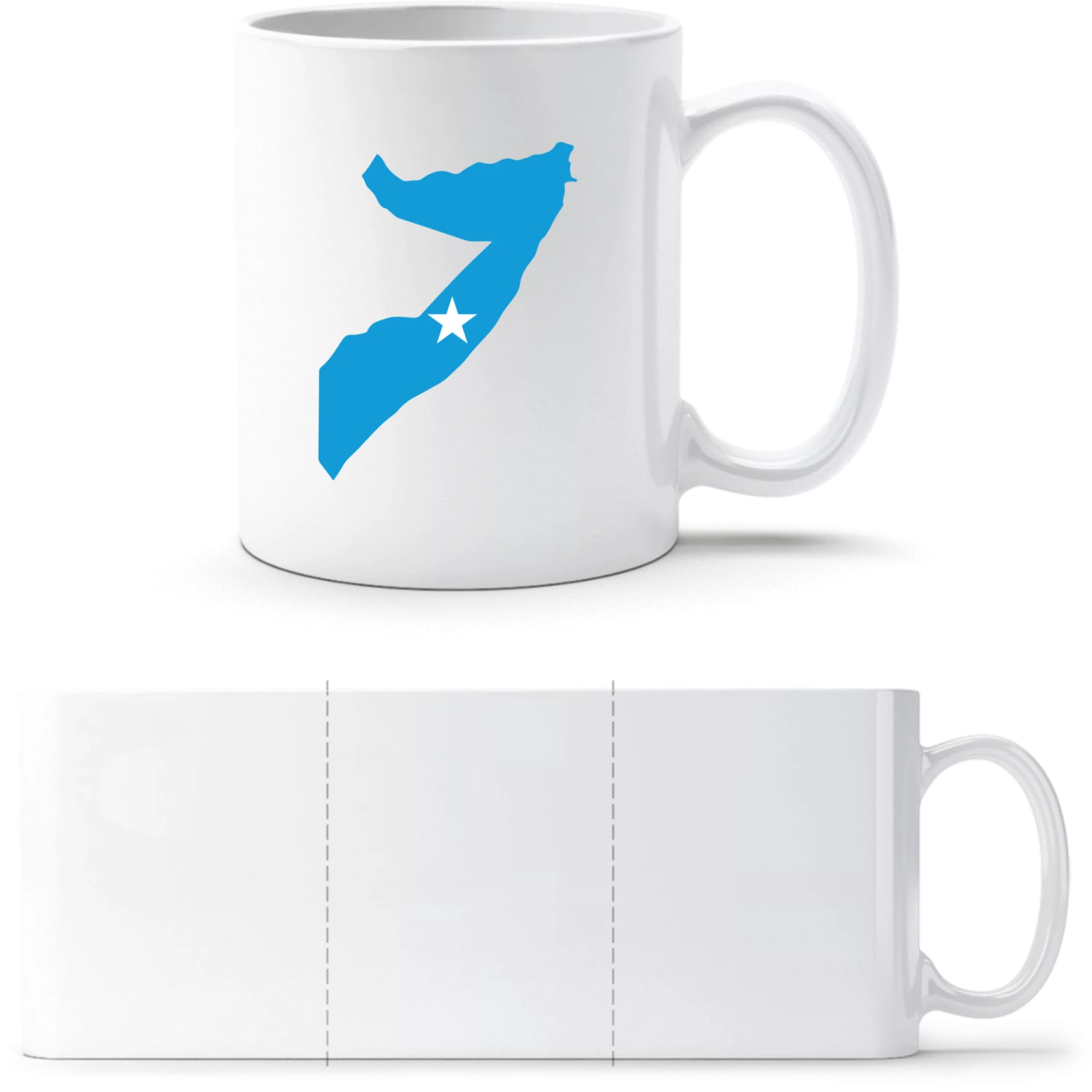 Somalia Map - White White mug - front