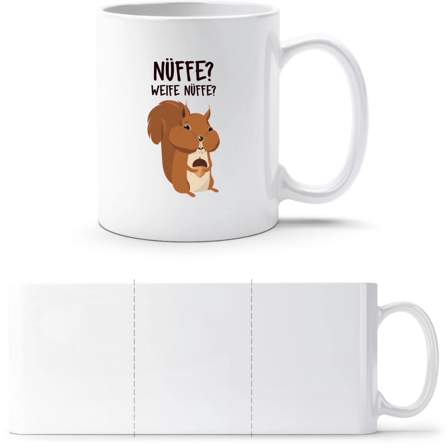 Nüffe. Weife Nüffe. Eichhörnchen - White White mug - front