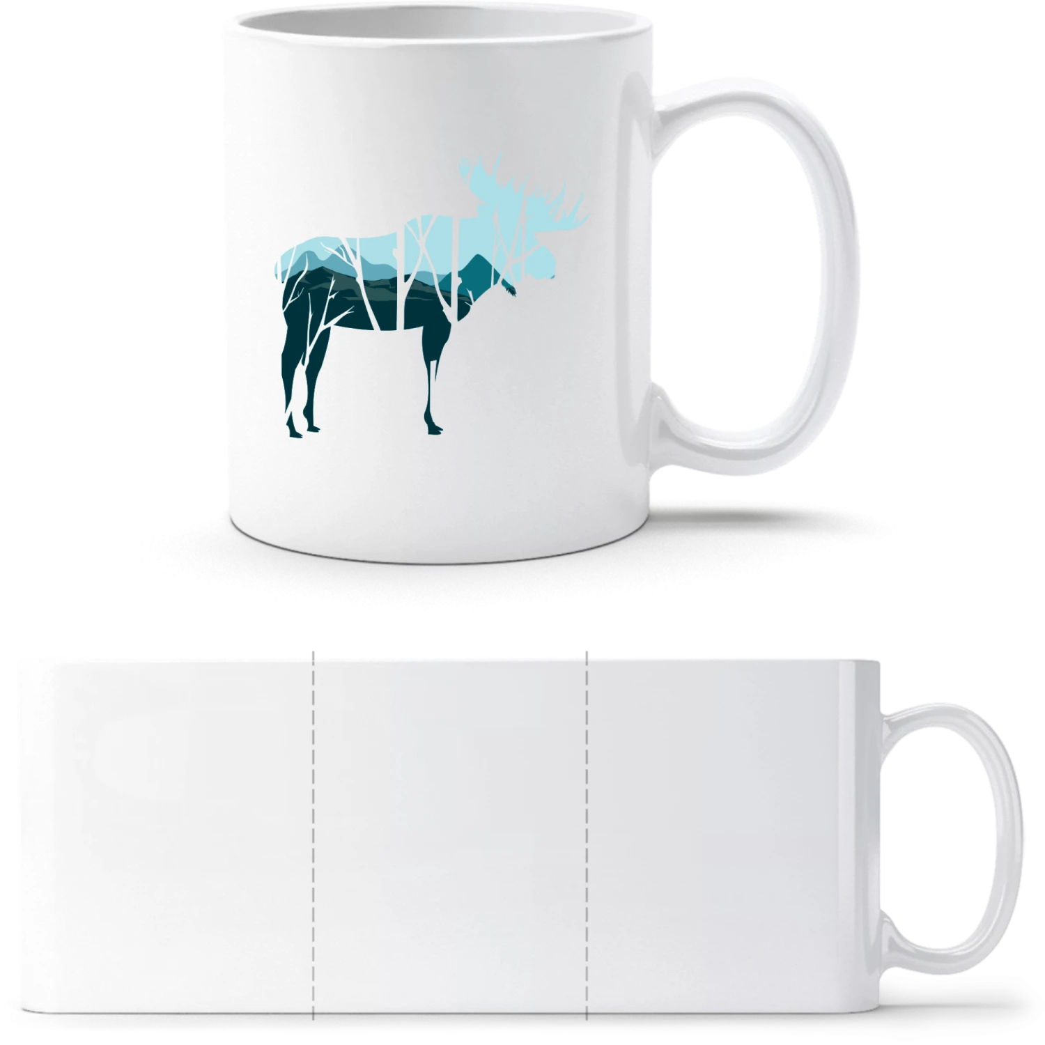 Moose Skyline - White White mug - front