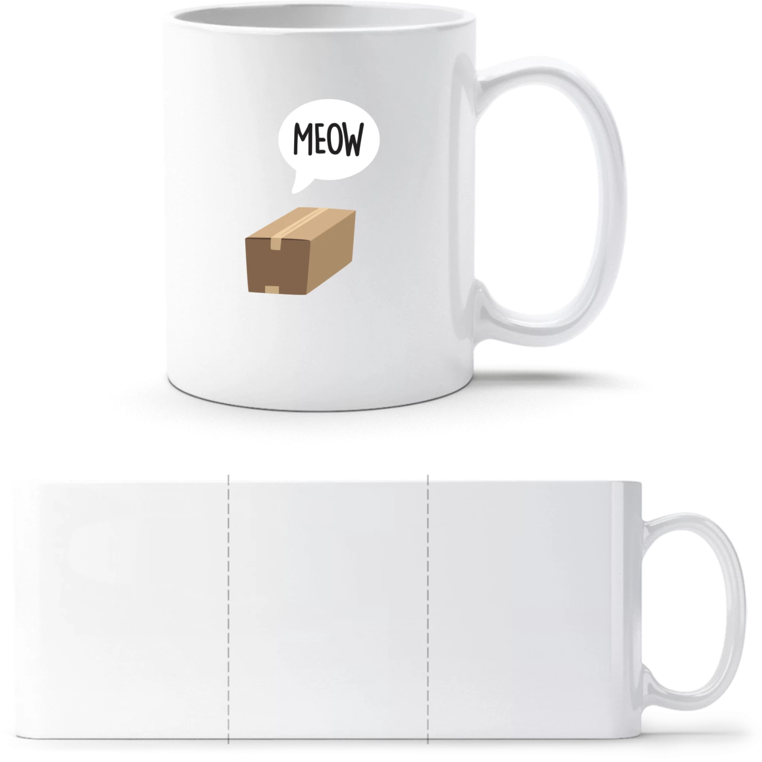 Meow In The Box Schrödinger's Cat - White White mug - front