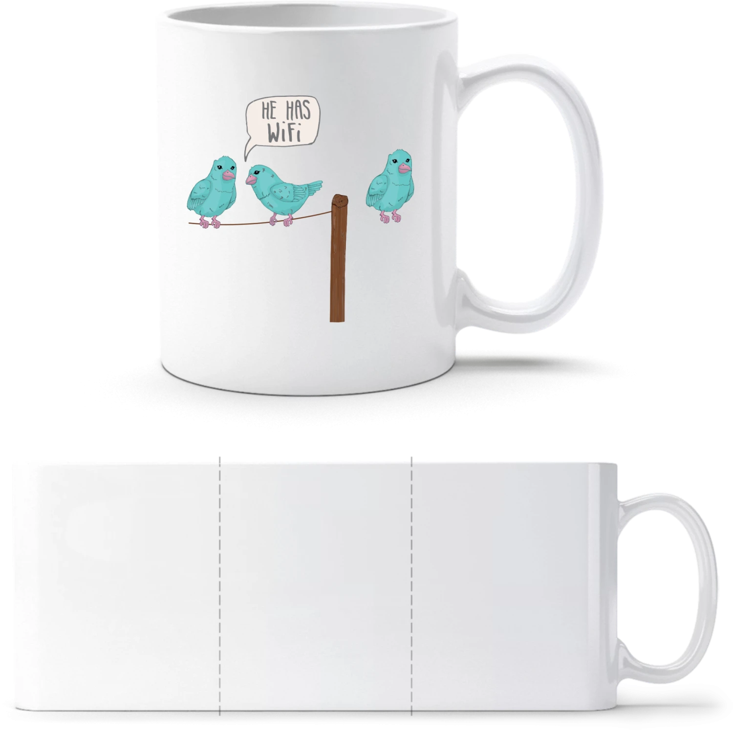 He has WiFi Comic - White White mug - front