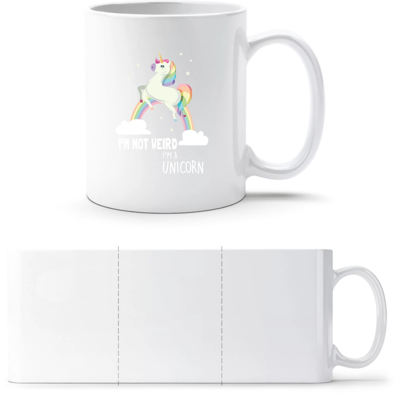 I'm Not Weird I'm A Unicorn - White White mug - front